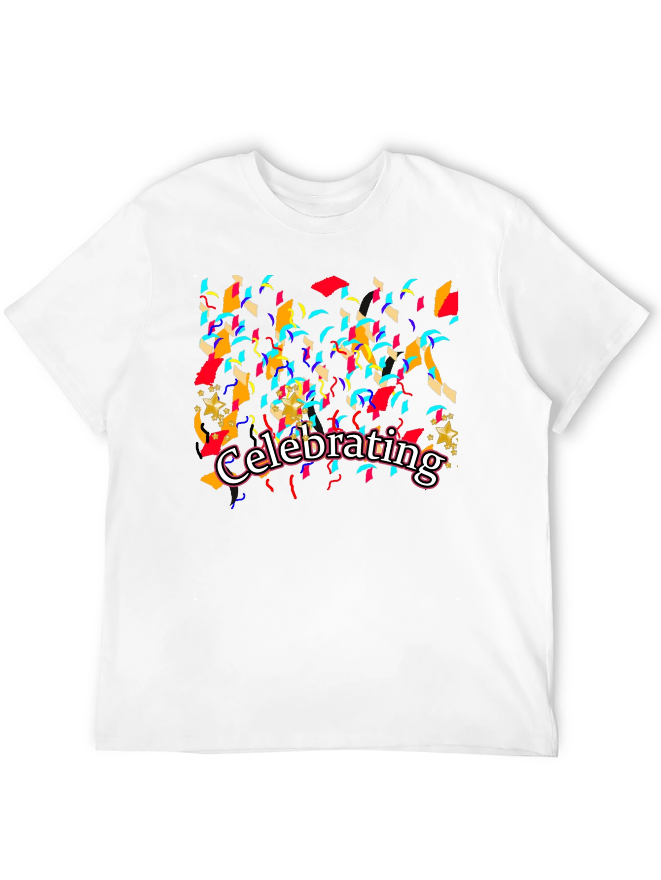 Black Celebrating Graphic T-Shirt - Black Cotton Tee view 12