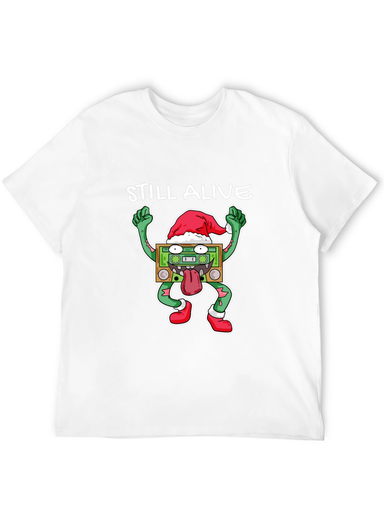 Still Alive Cassette Santa T-Shirt - 12