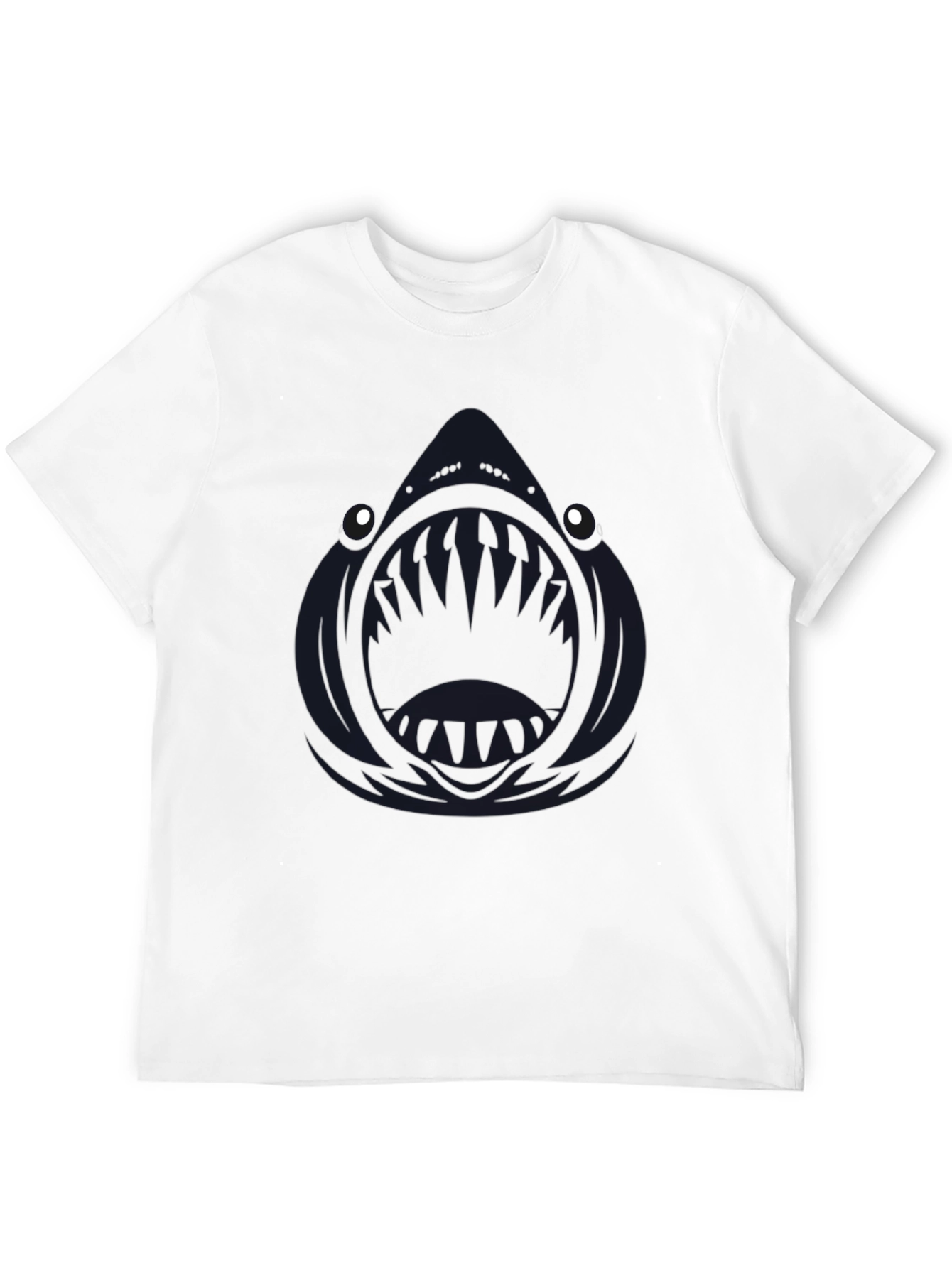 Black Men's Black Angler Fish Graphic T-Shirt view 12
