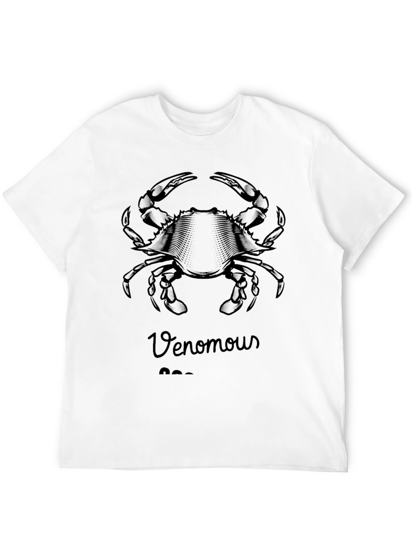 Black Venomous Crab Graphic Tee - Black T-Shirt view 12
