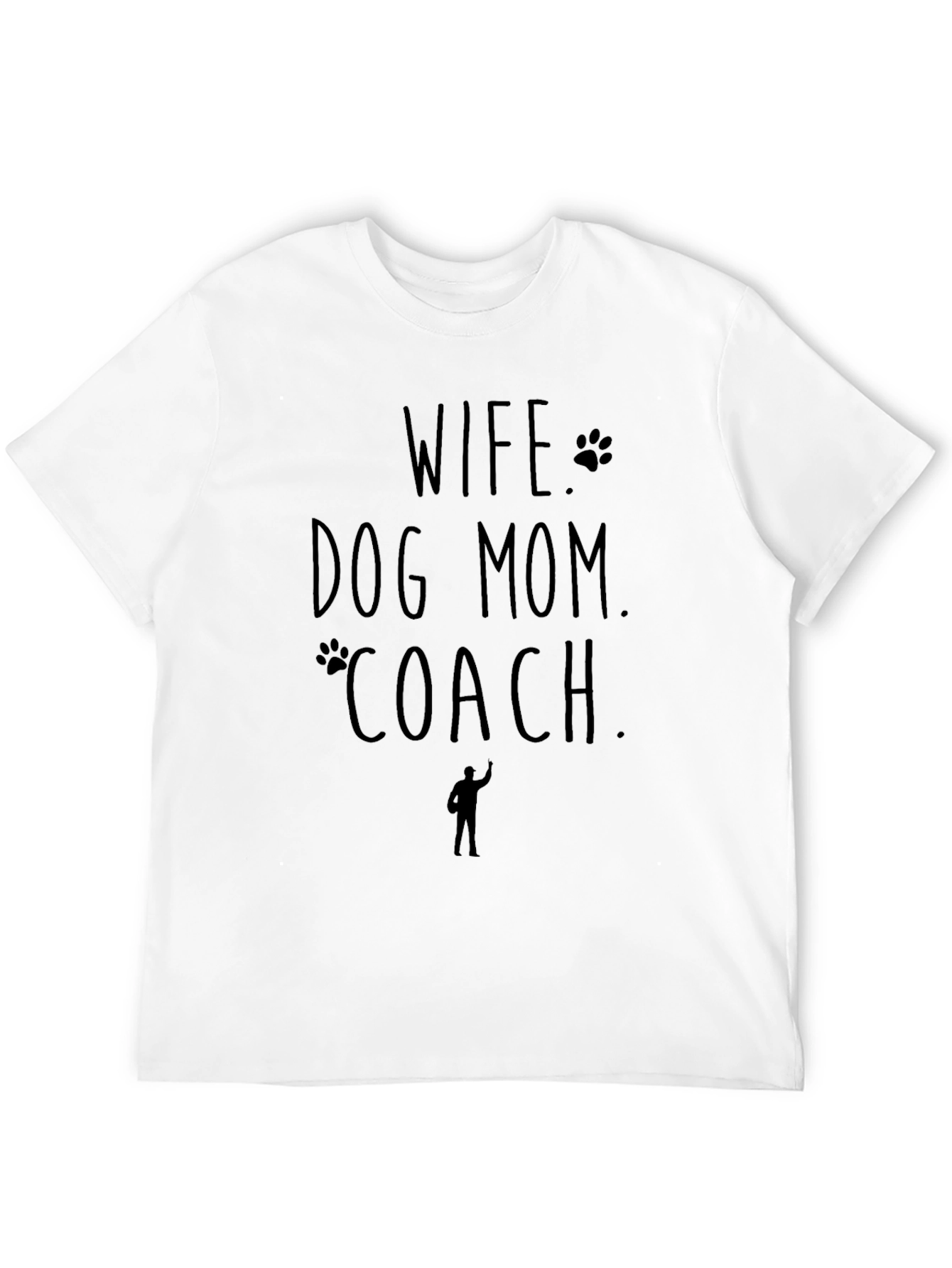 Black Wife Dog Mom Coach Black Graphic T-Shirt view 12