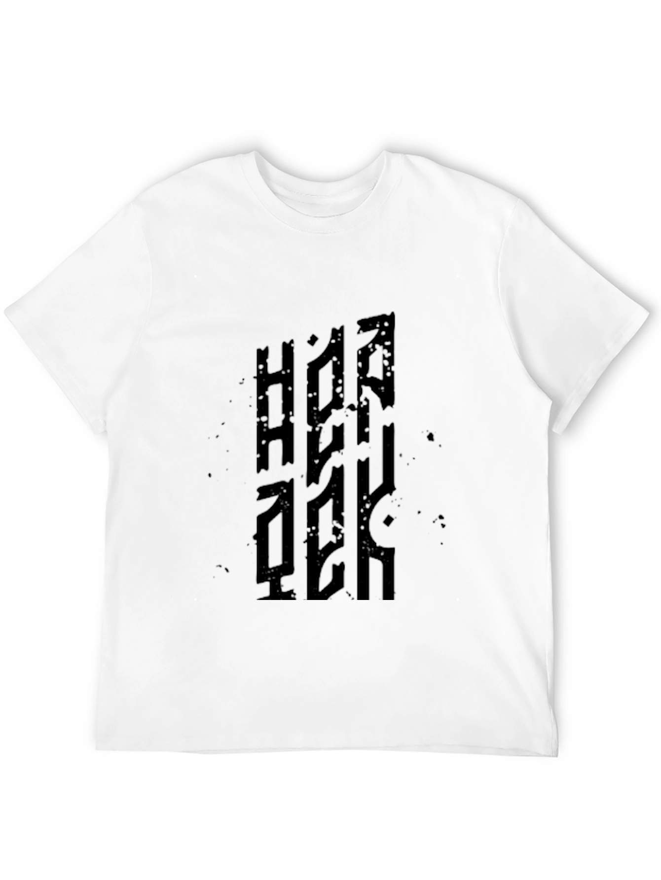 Black Men's Black Graphic Print T-Shirt view 12