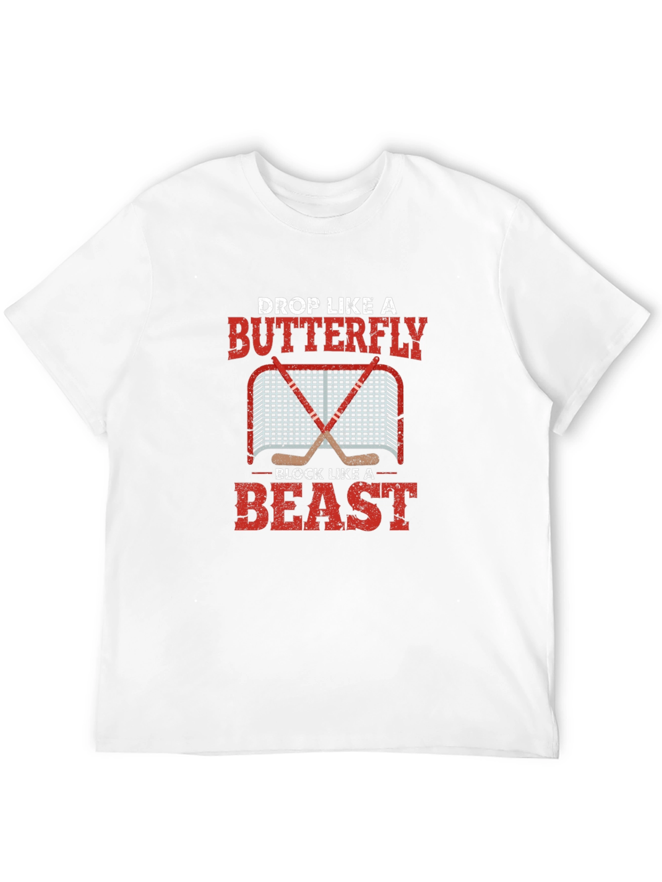 Black Hockey Goalie Butterfly Beast T-Shirt view 12