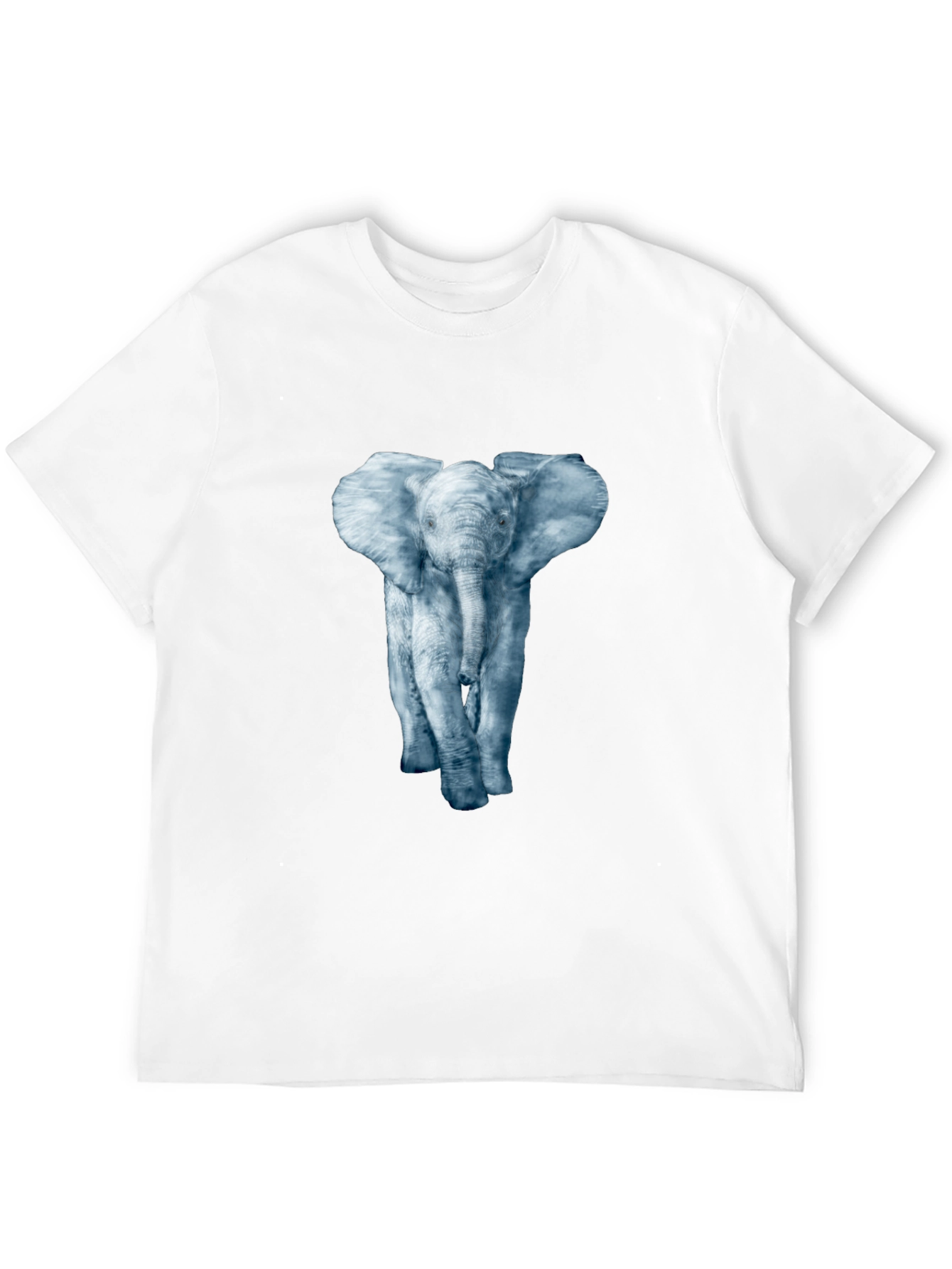 Black Elephant Print Crew Neck T-Shirt view 12