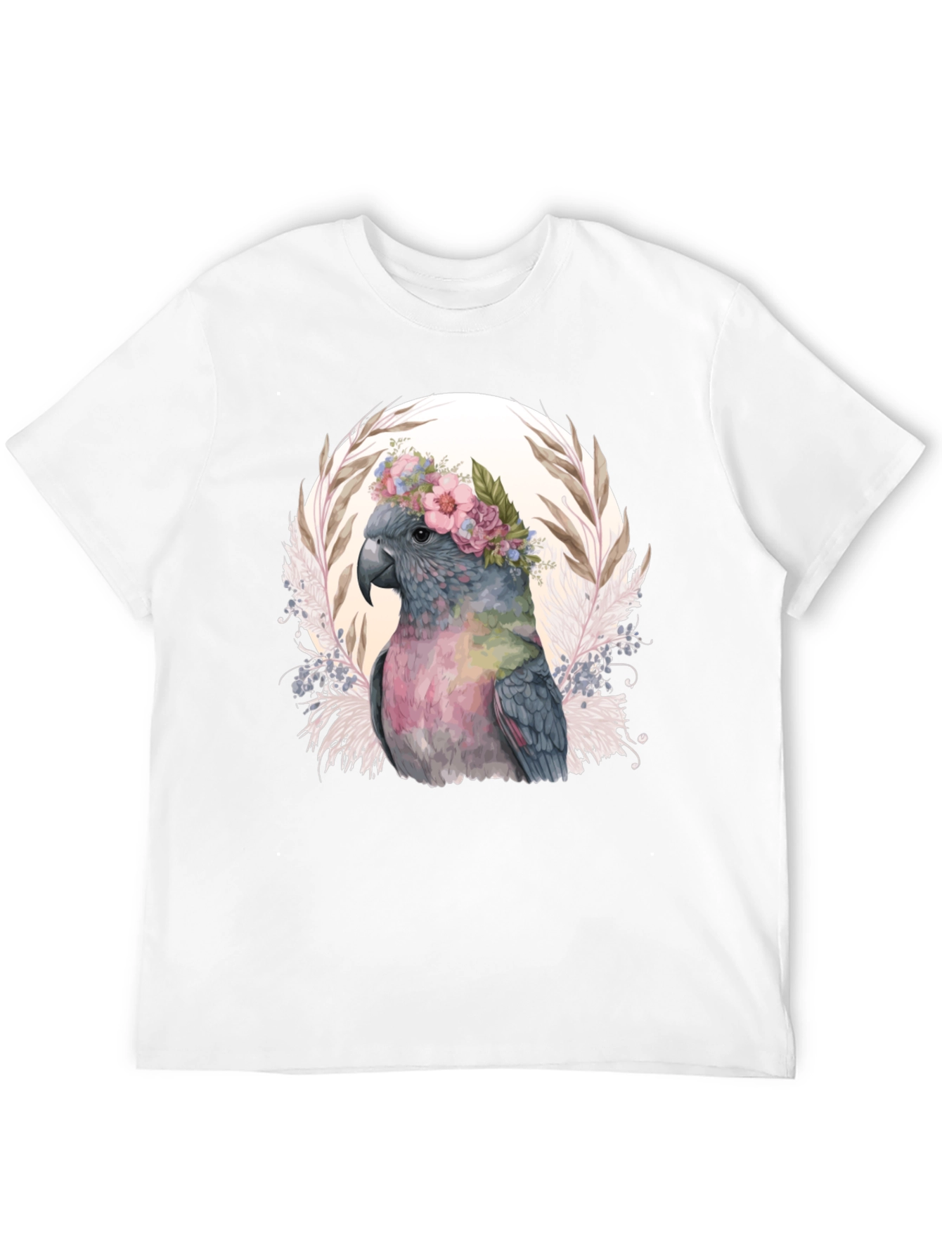 Black Floral Cockatoo Graphic Tee view 12