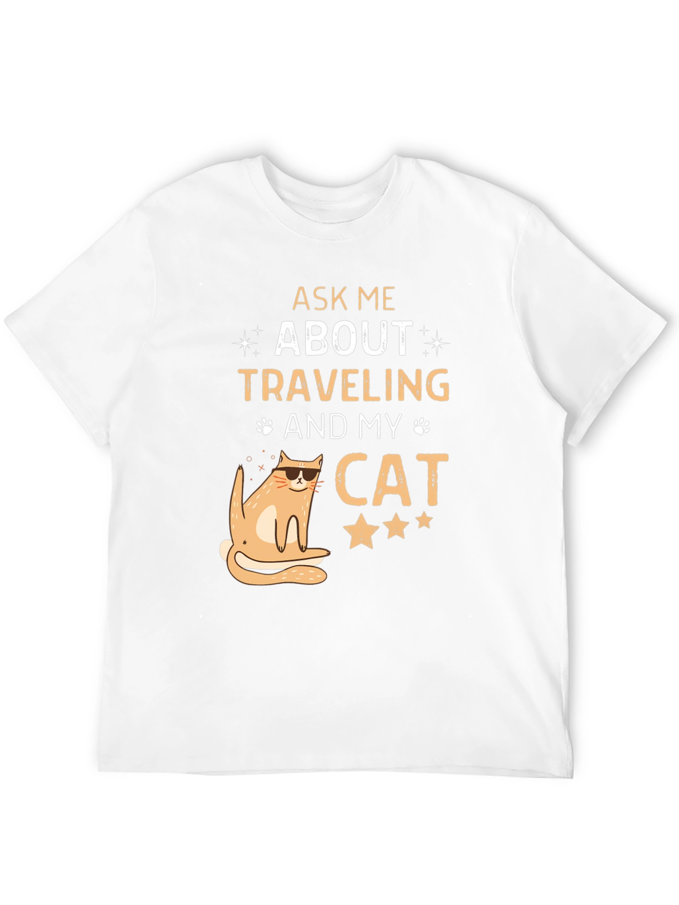 Black Ask Me About Traveling and My Cat T-Shirt view 12