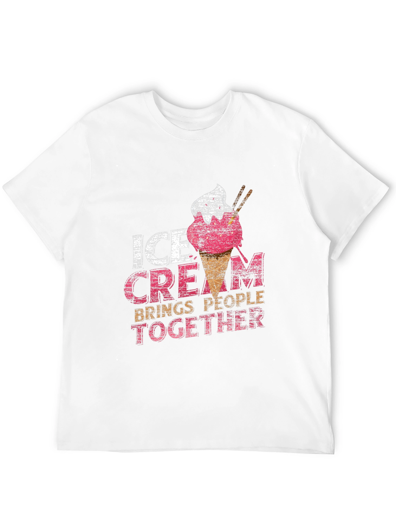 Black Ice Cream Brings People Together Black T-Shirt view 12