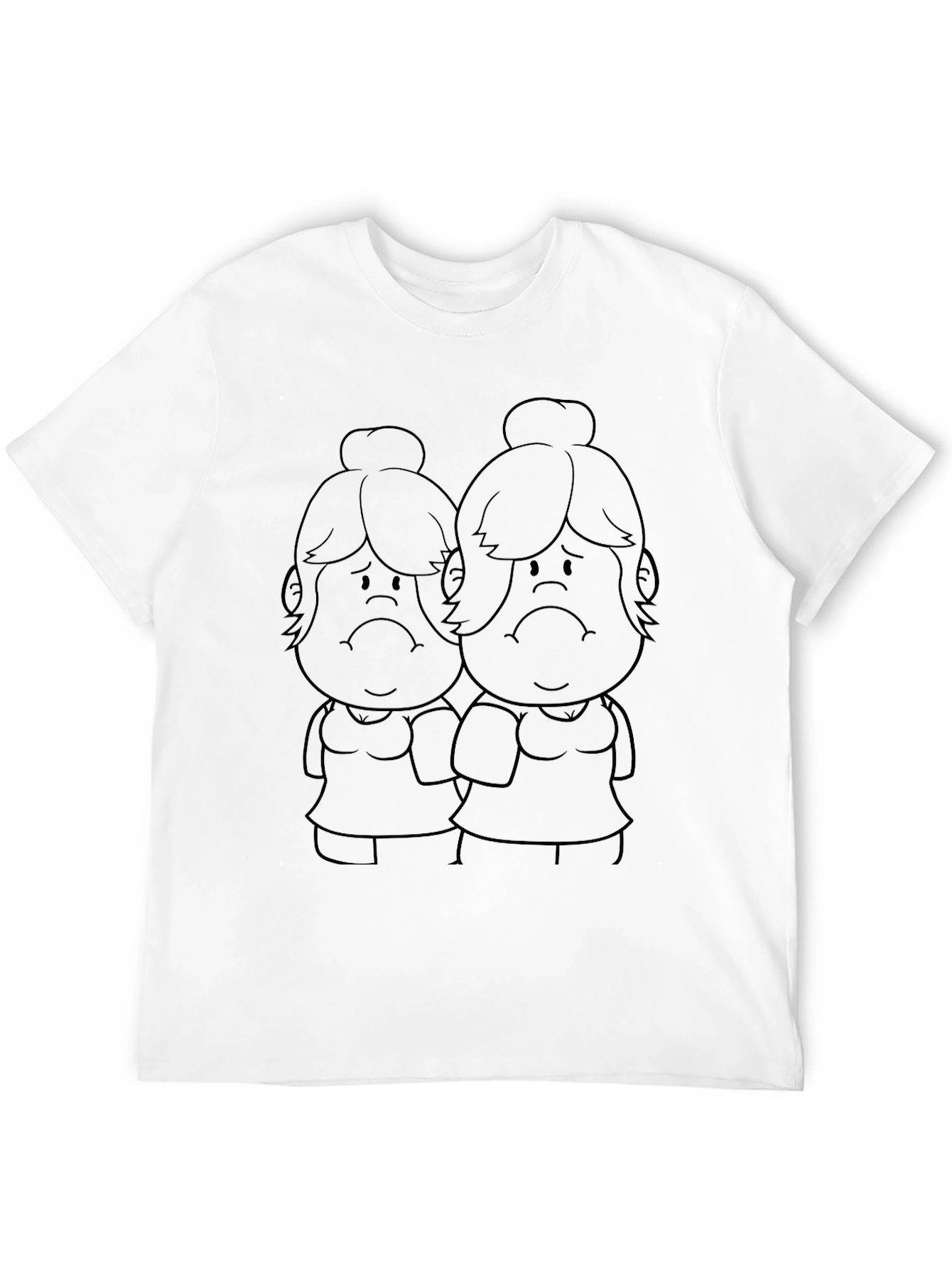 Black Sad Twins Graphic Tee - Black T-Shirt view 12
