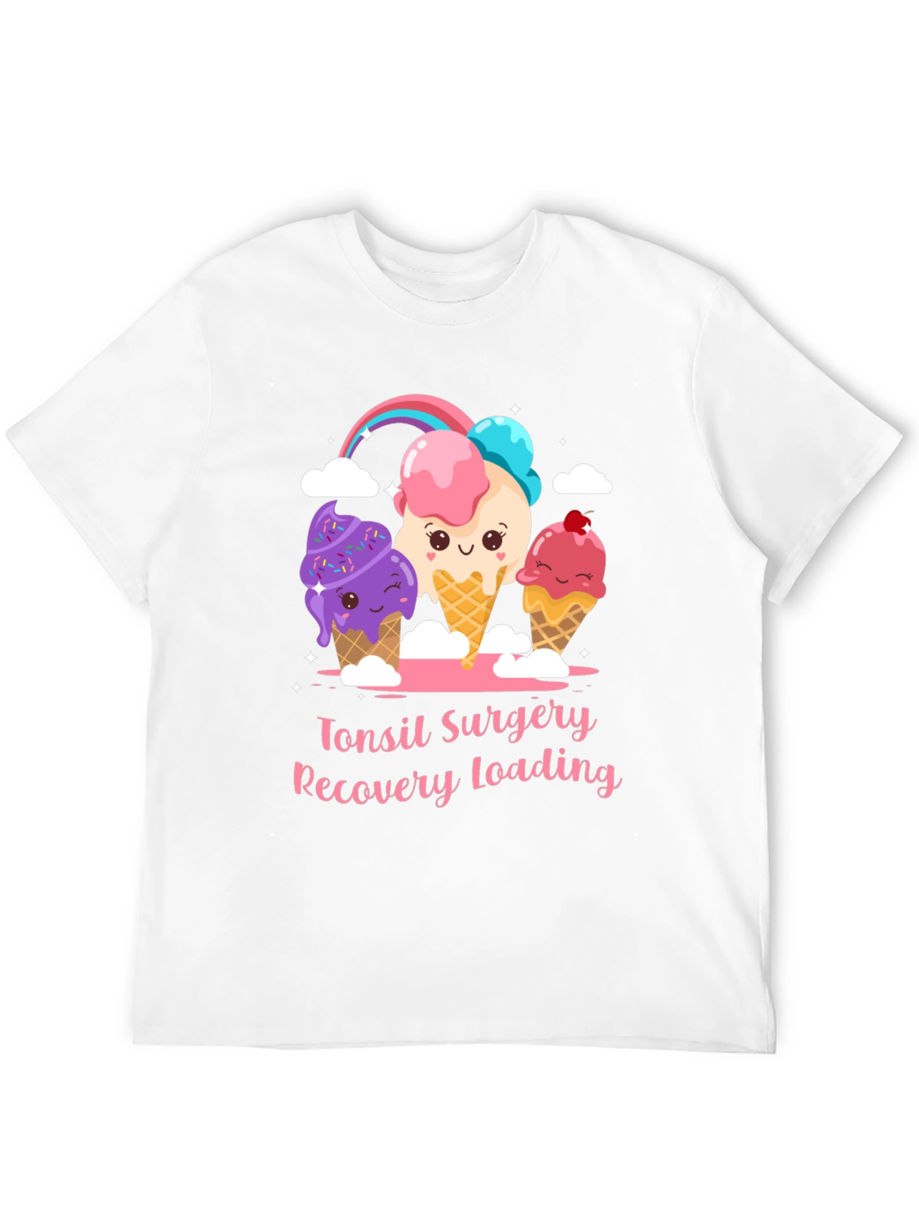 Black Tonsil Surgery Recovery Ice Cream T-Shirt view 12