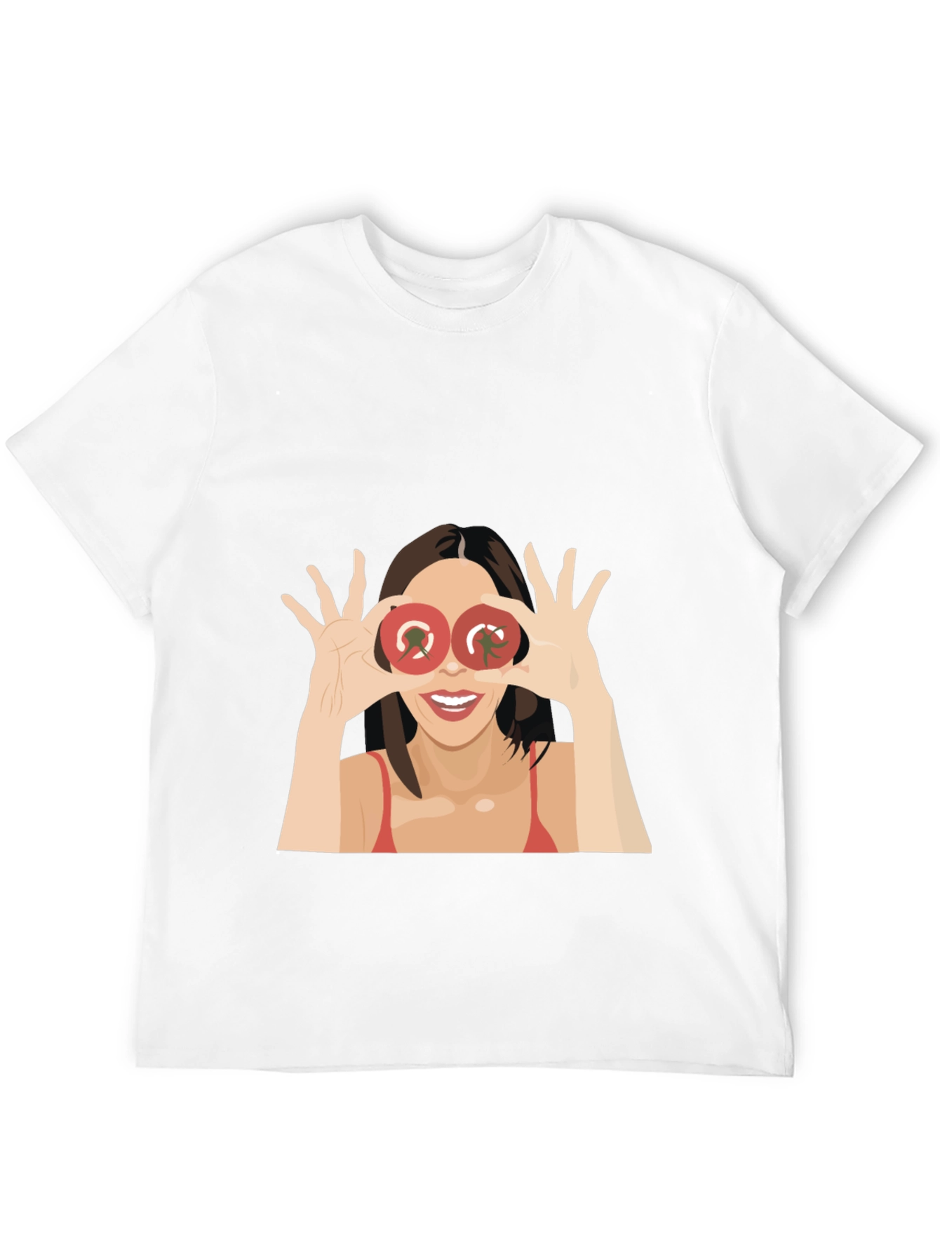 Black Tomato Eyes Graphic Tee - Funny Women's T-Shirt view 12