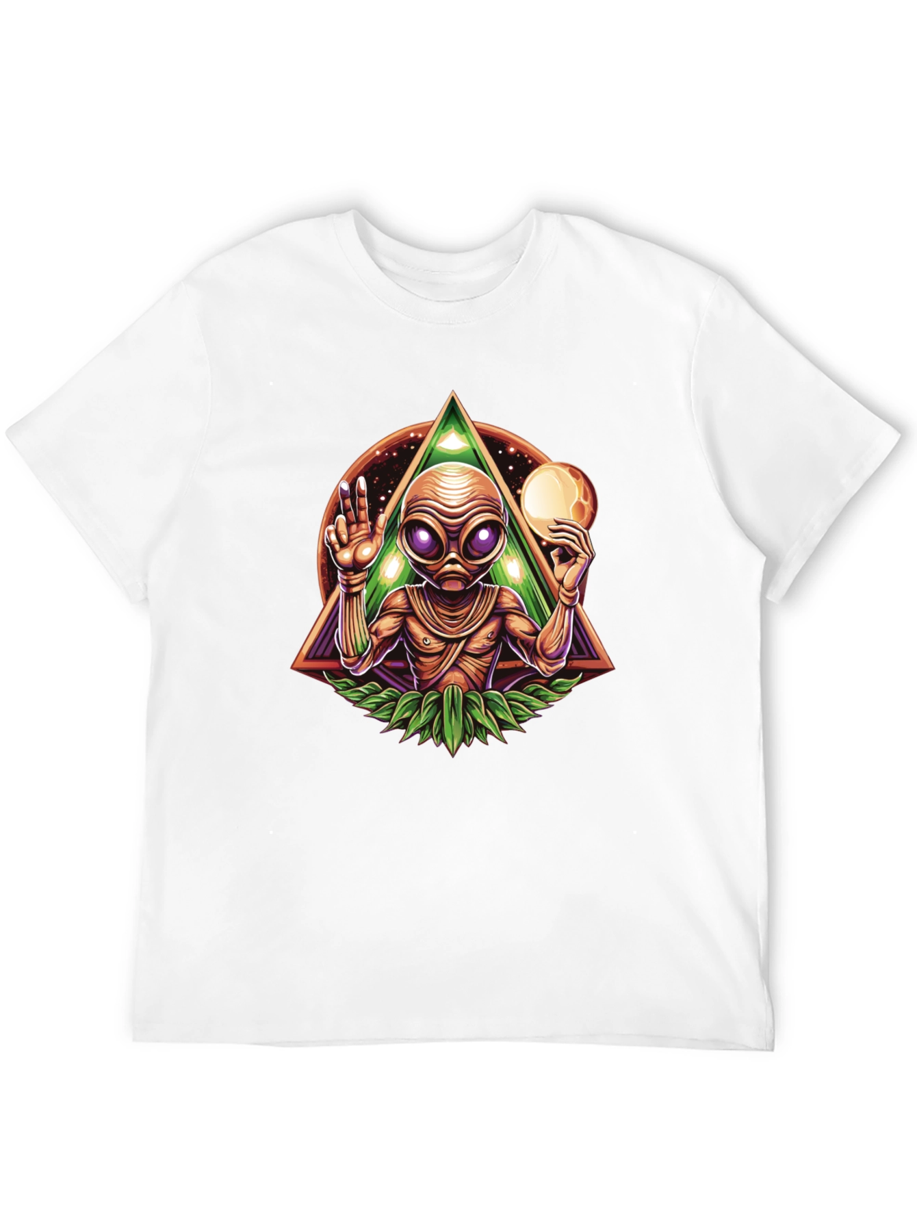 Black Alien Graphic Tee - Third Eye Design T-Shirt view 12