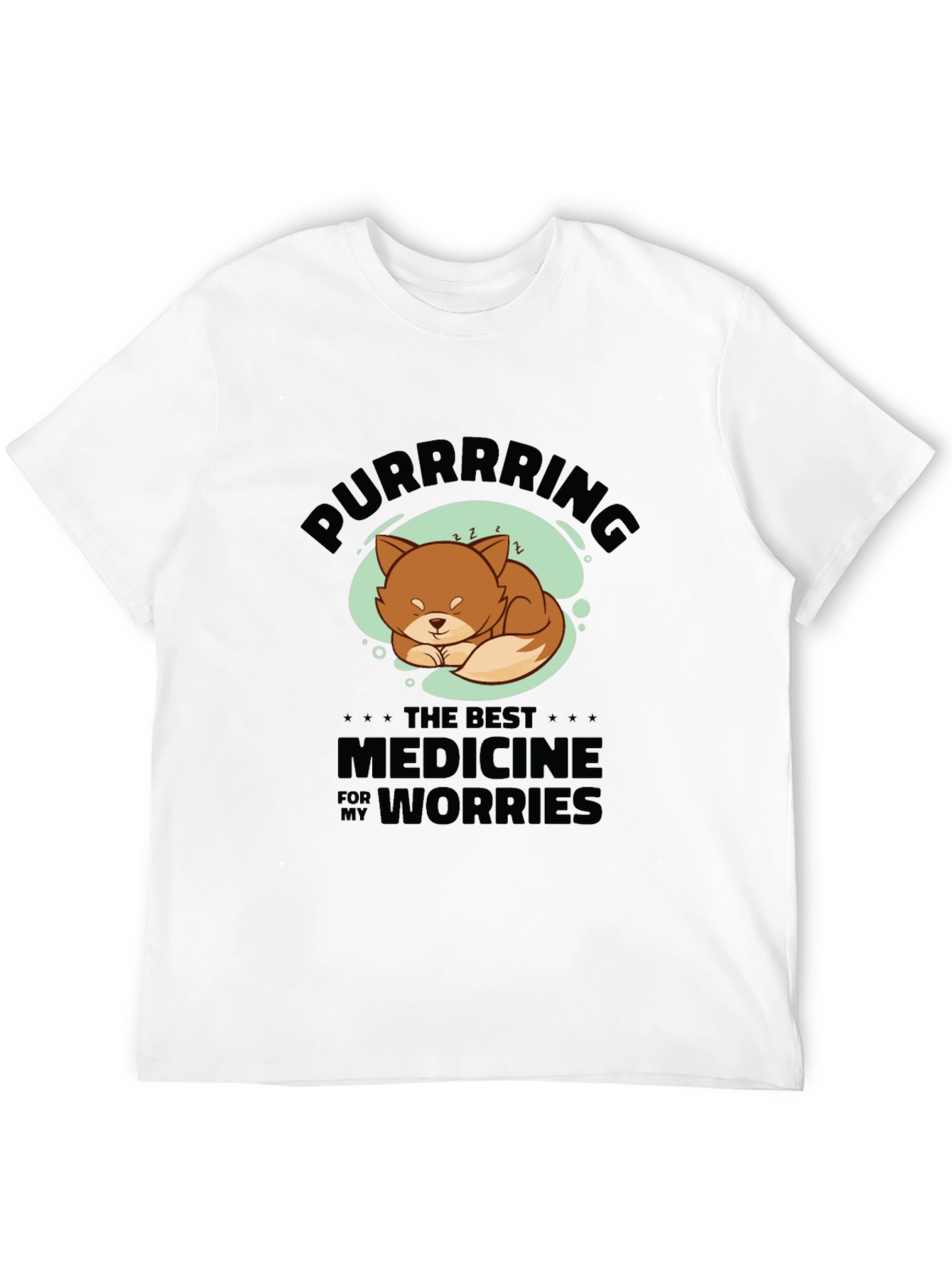 Black Purrrrring Cat Comfort T-Shirt view 12