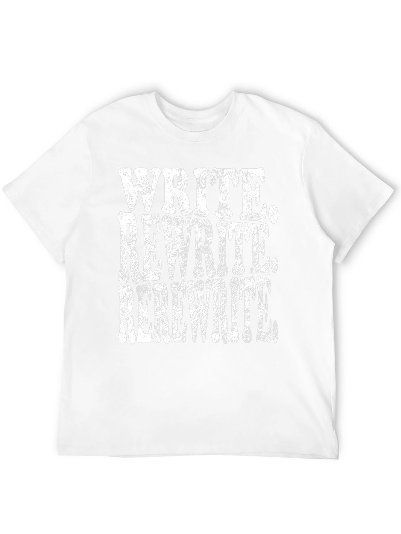 Black Write Rewrite Rerewrite T-Shirt view 12