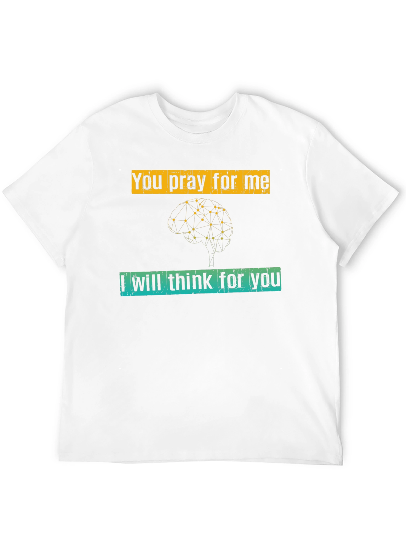 Black Pray & Think Graphic Tee - Unisex Black T-Shirt view 12