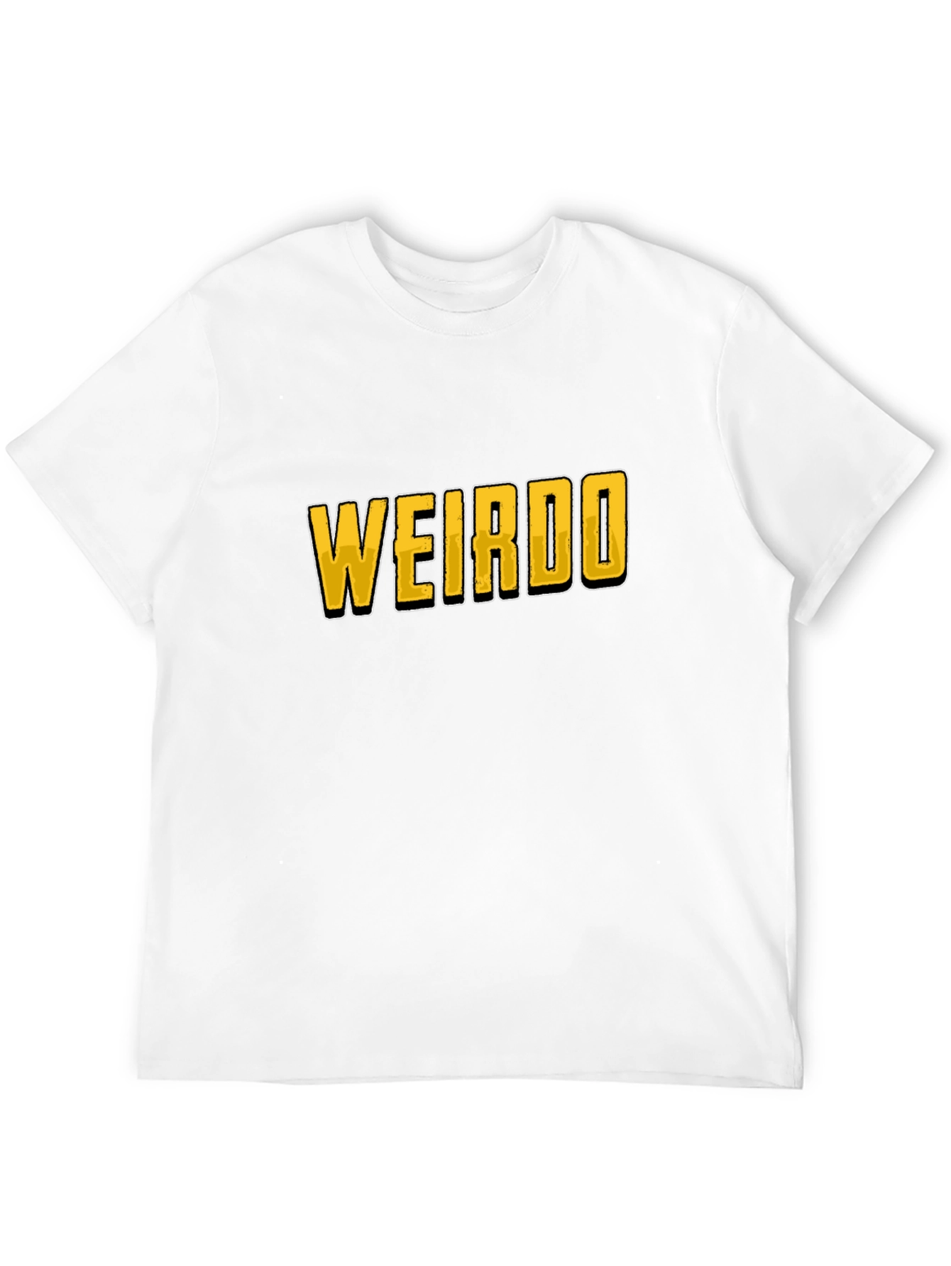 Black WEIRDO Graphic Print Crew Neck T-Shirt view 12