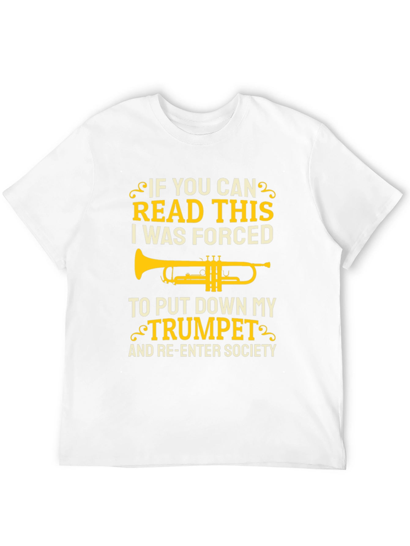 Black If You Can Read This Trumpet Player Black Graphic T-Shirt view 12