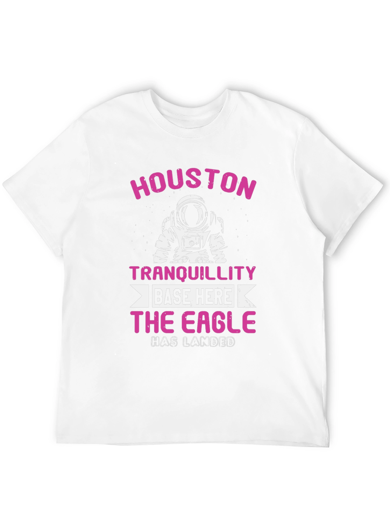 Black Houston Tranquility Base Eagle Has Landed T-Shirt view 12