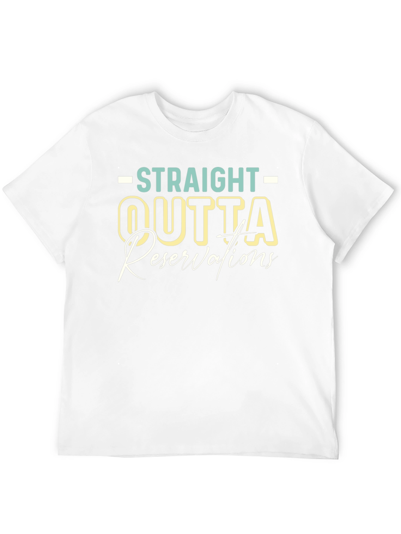 Black Straight Outta Reservations T-Shirt view 12