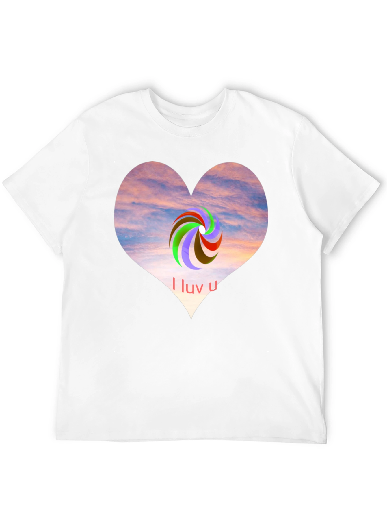 Black I Luv U Heart Graphic Tee - Casual Style view 12