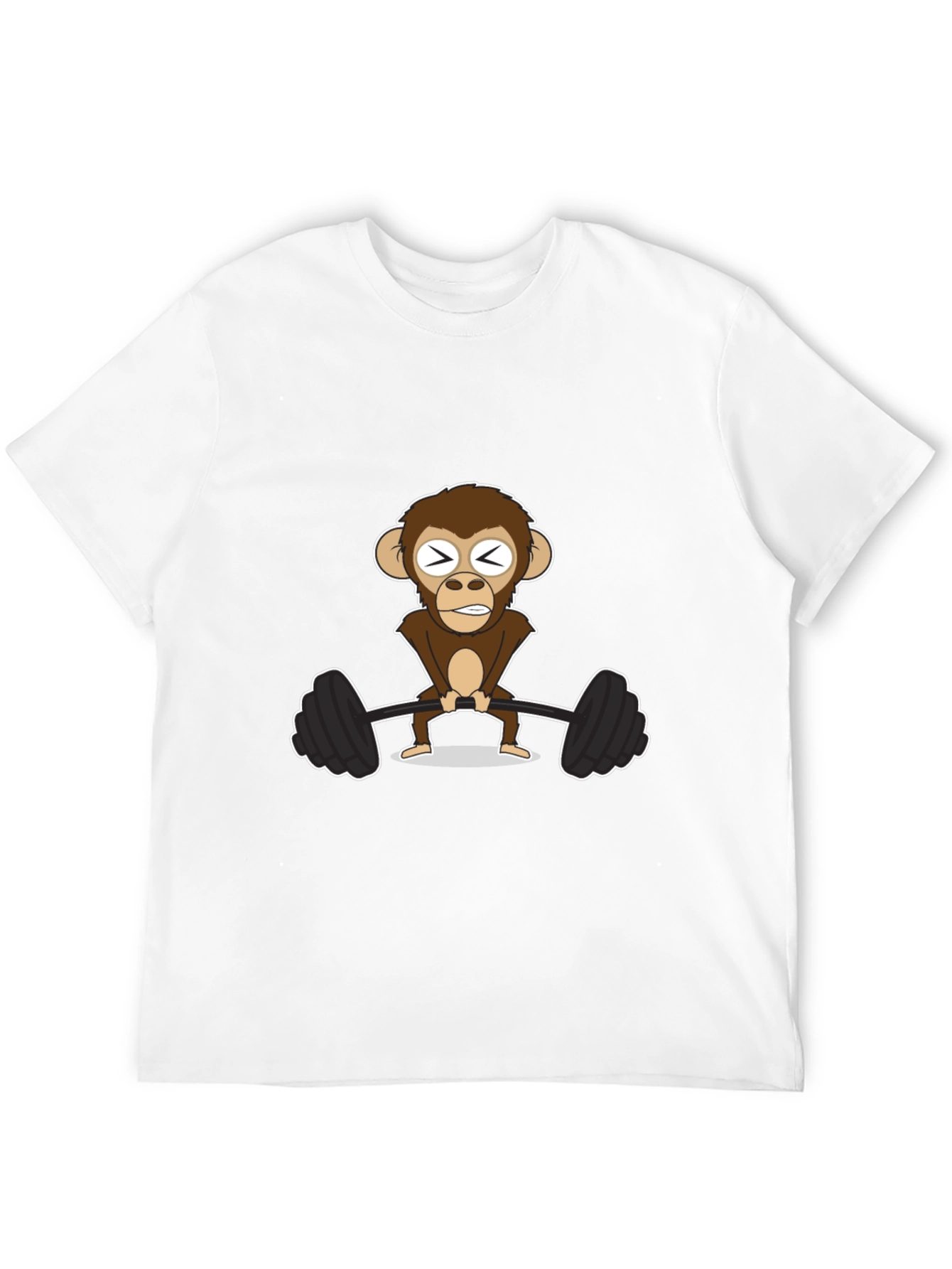 Black Monkey Barbell T-Shirt - Workout Design view 12