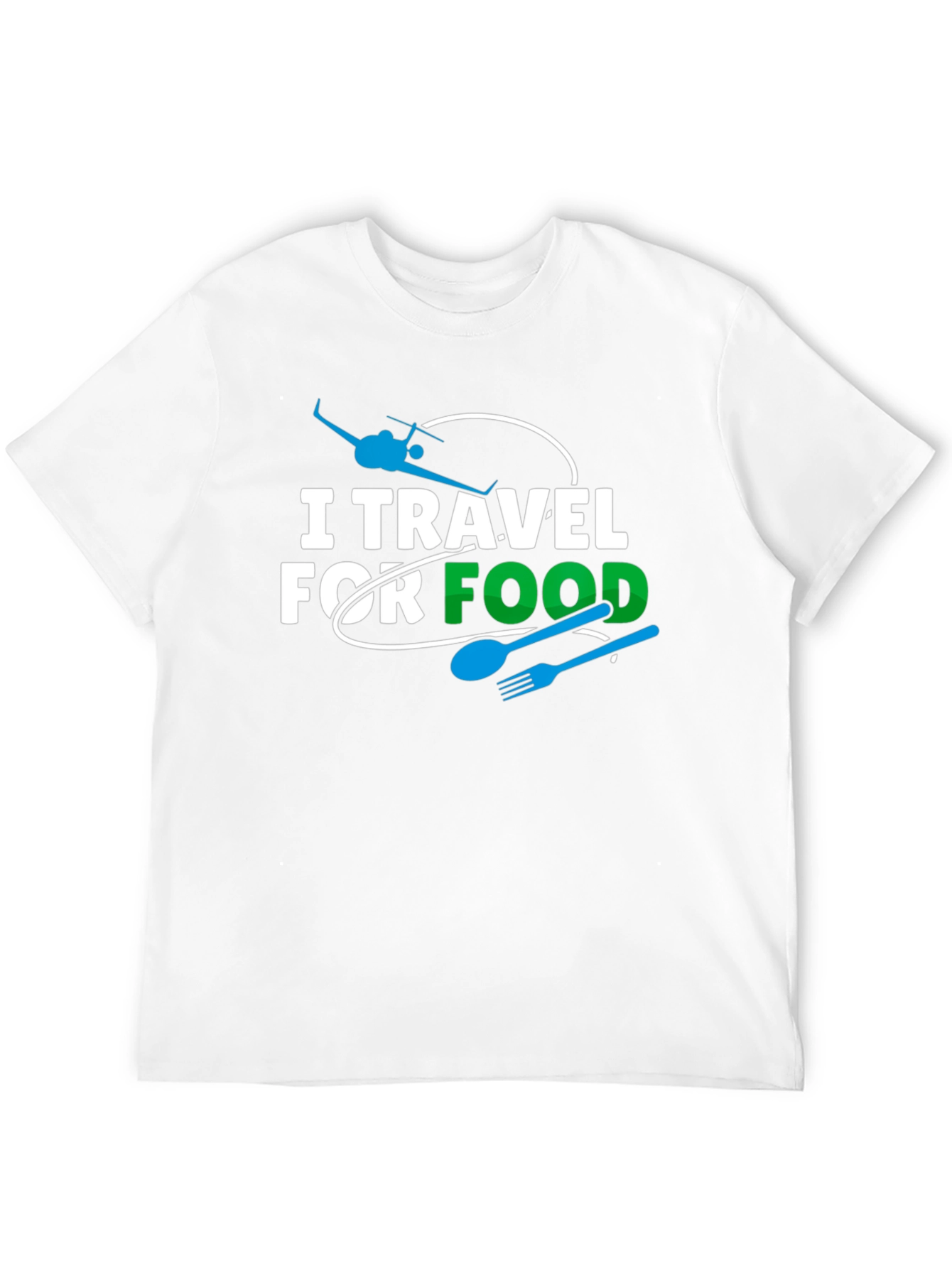 Black I Travel For Food Black Graphic Tee view 12