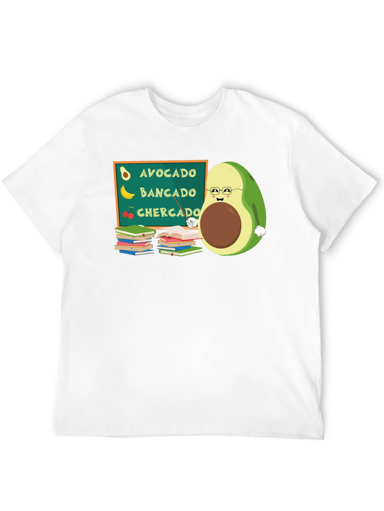 Black Avocado Teacher Funny Graphic Tee view 12