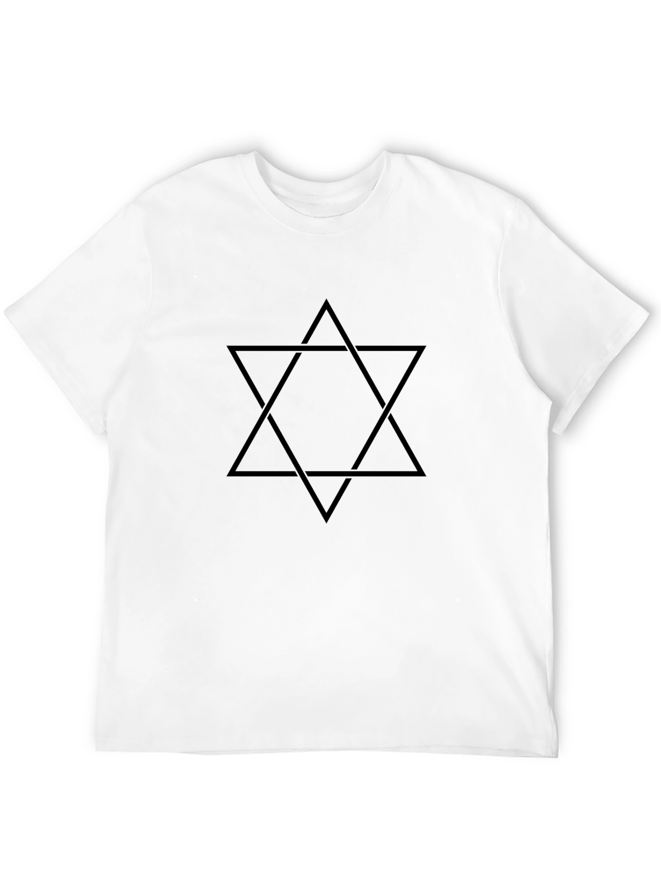 Black Star of David Graphic Tee - Classic Black T-Shirt view 12