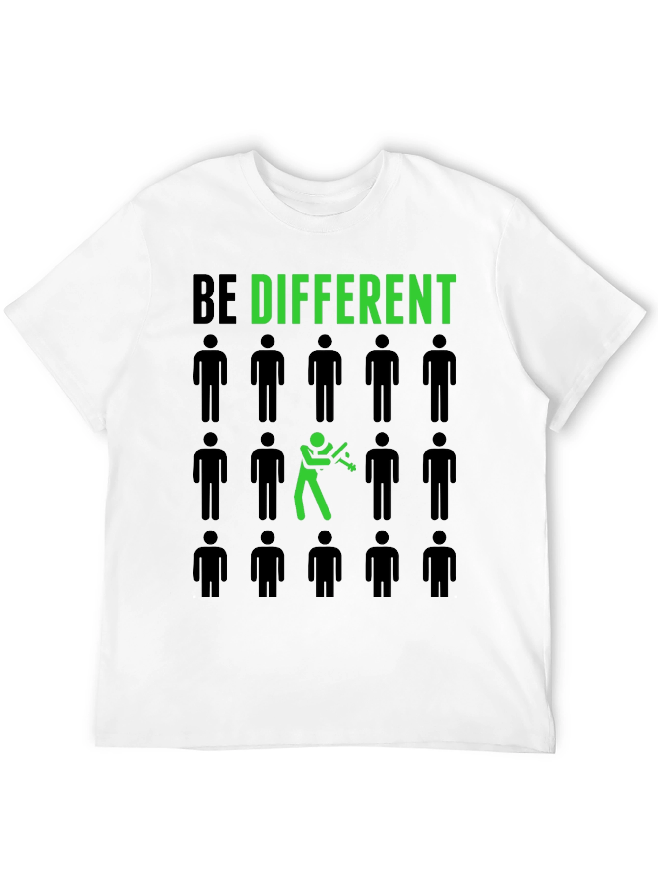 Black Be Different Black T-Shirt view 12