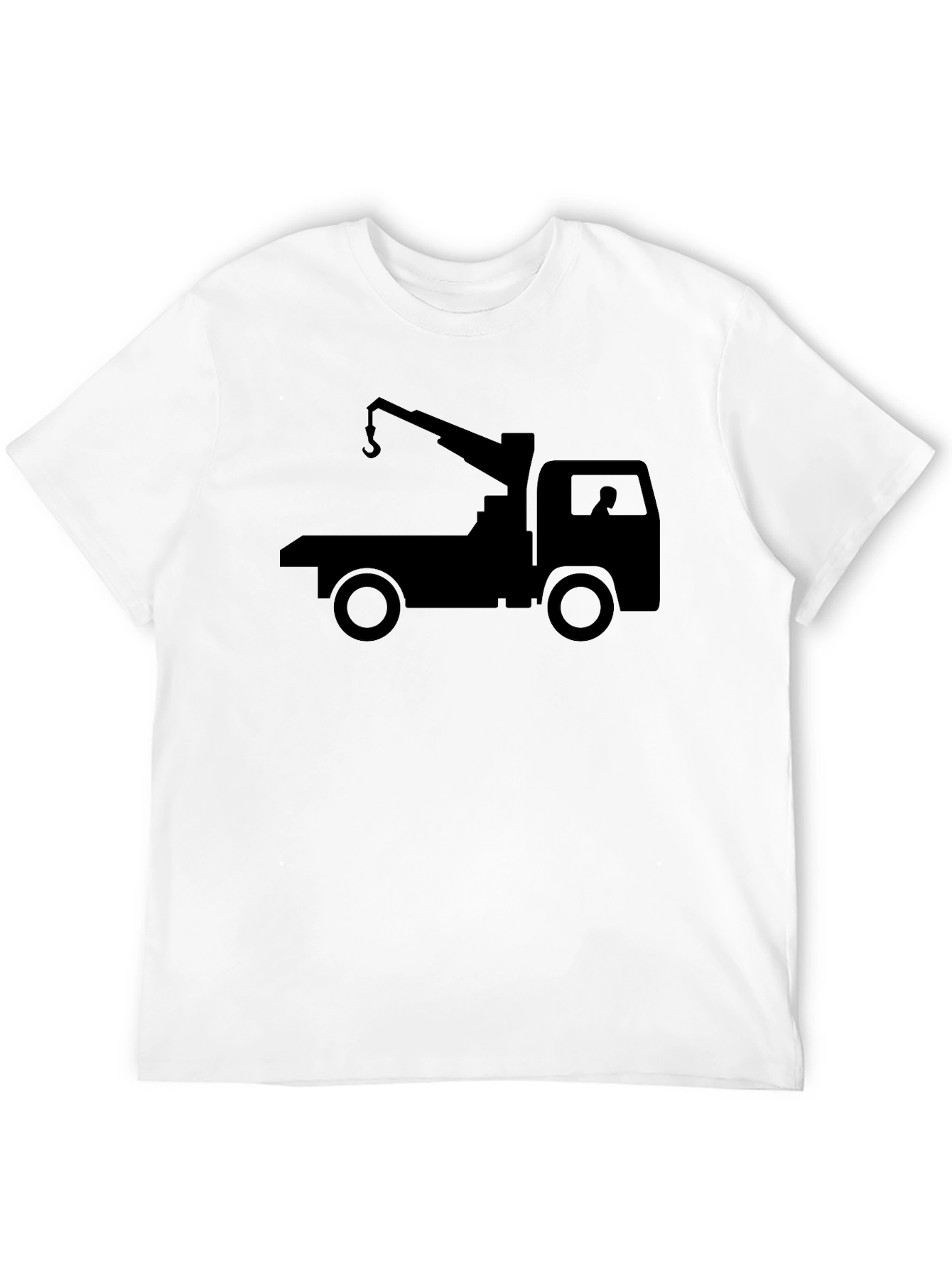 Black Black Crane Truck Graphic Tee - Men's Short Sleeve Crew Neck view 12