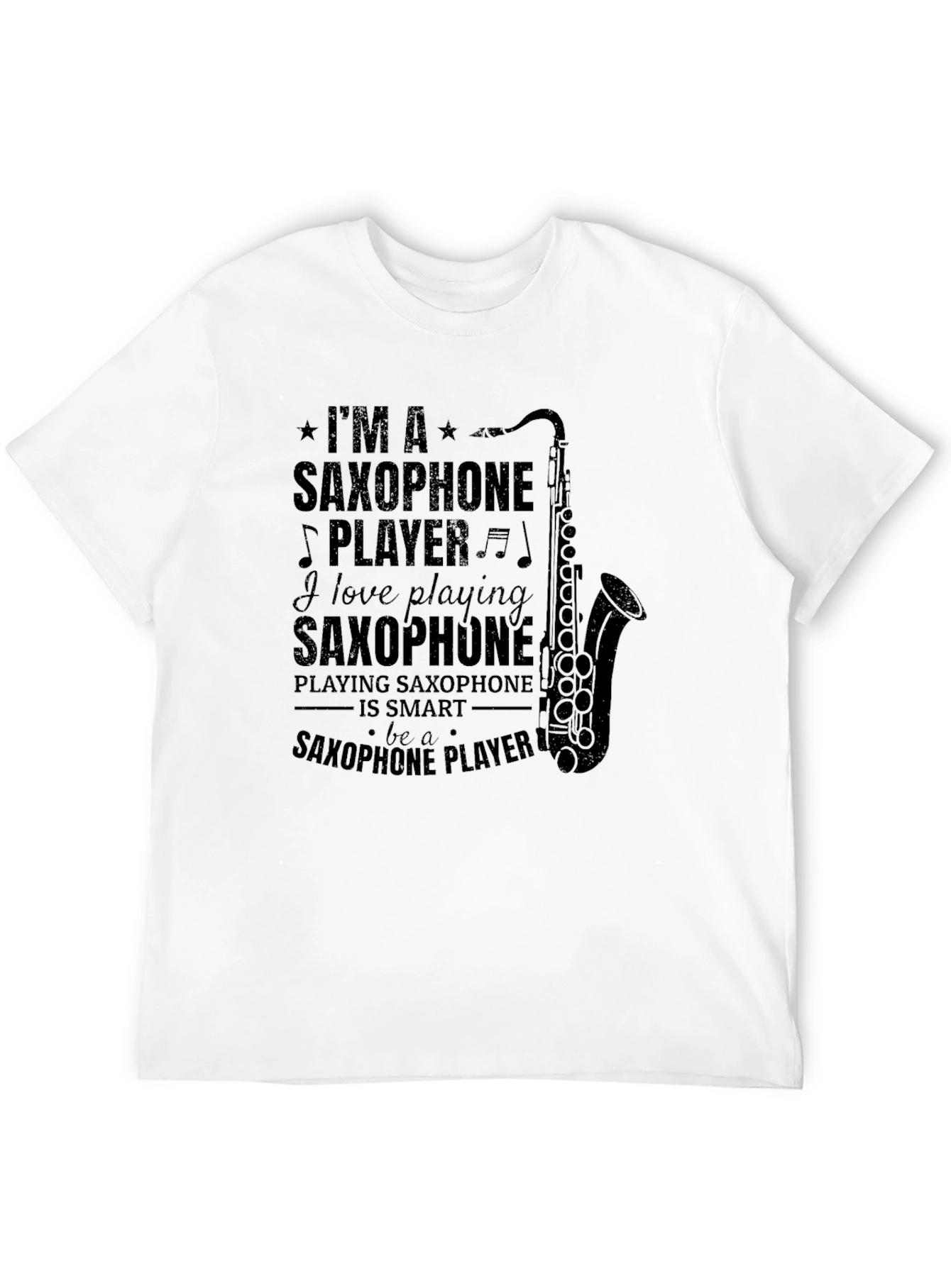 Black I'm A Saxophone Player Black T-Shirt view 12