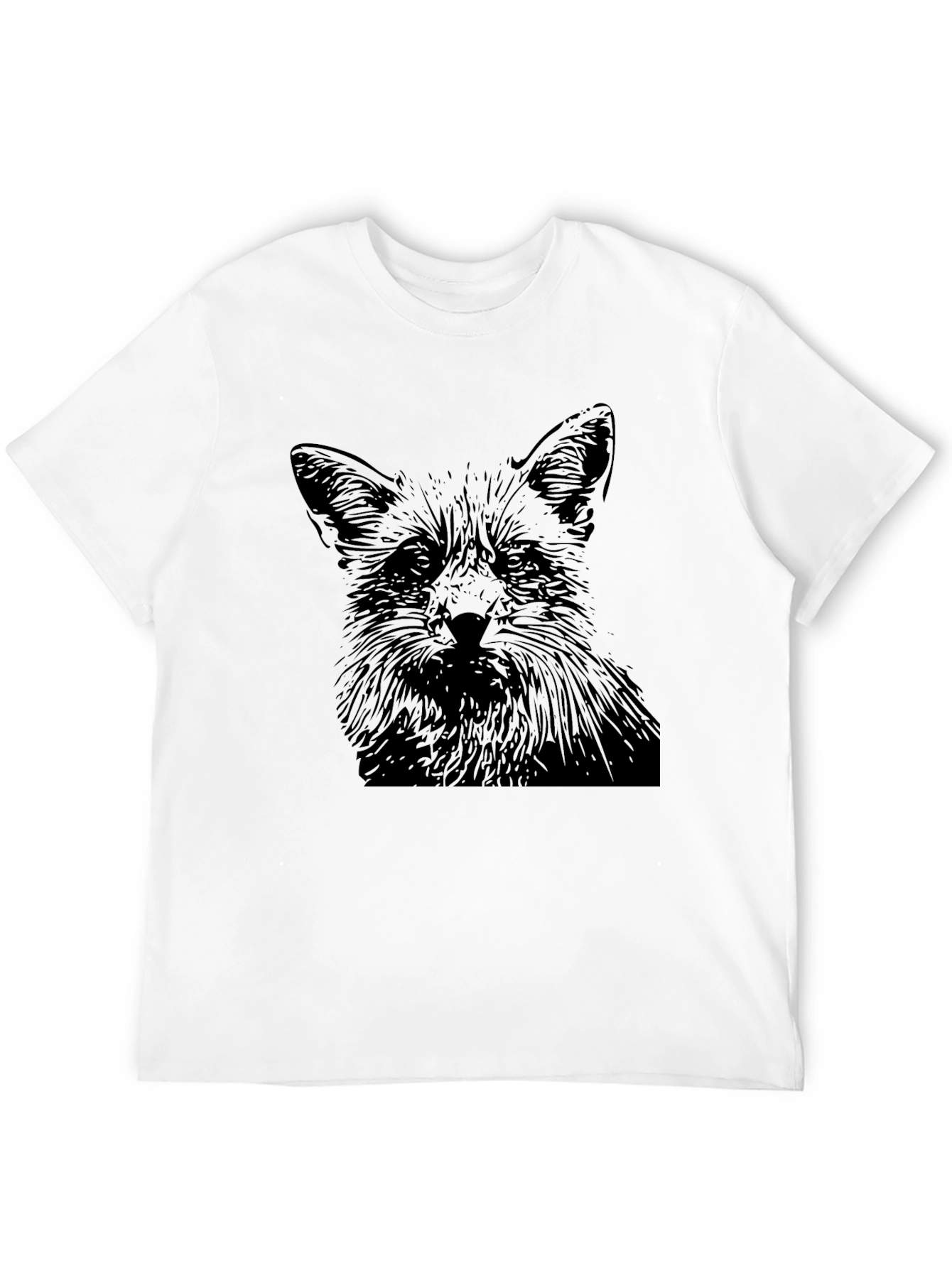 Black Fox Graphic Print Black T-Shirt view 12