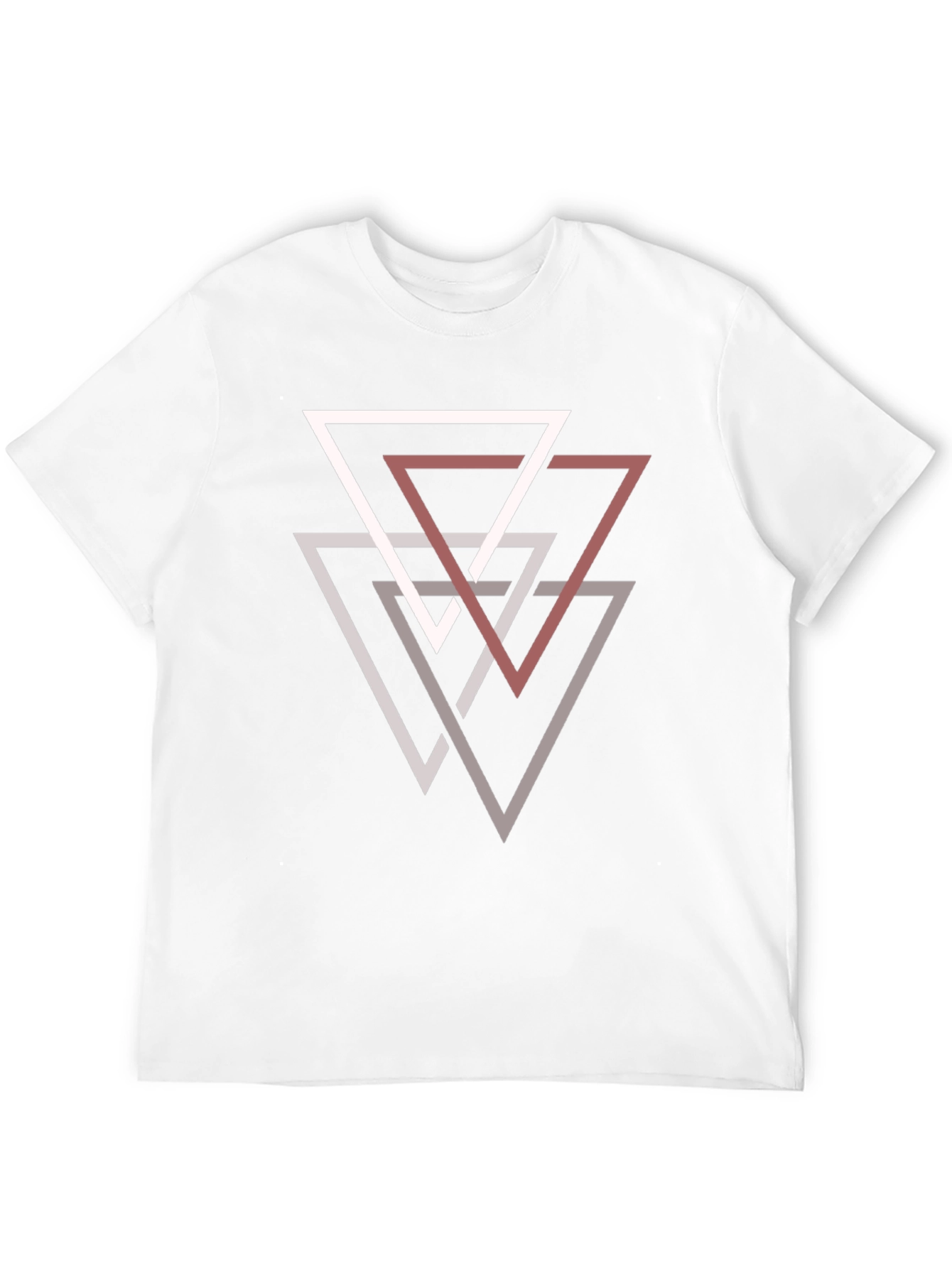 Black Geometric Triangle T-Shirt - Modern Minimalist Design view 12