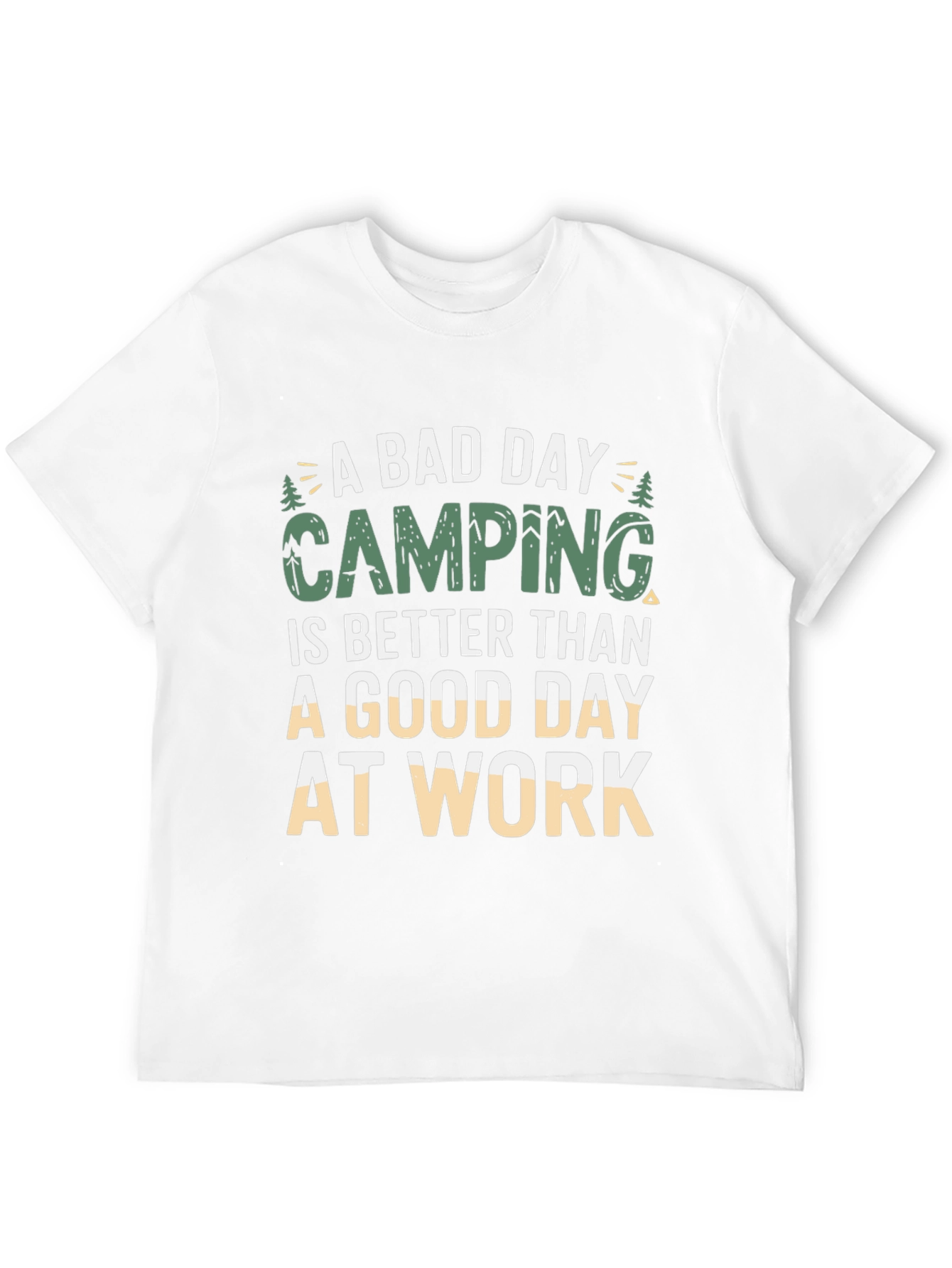 Black Camping Is Better Than Work T-Shirt view 12