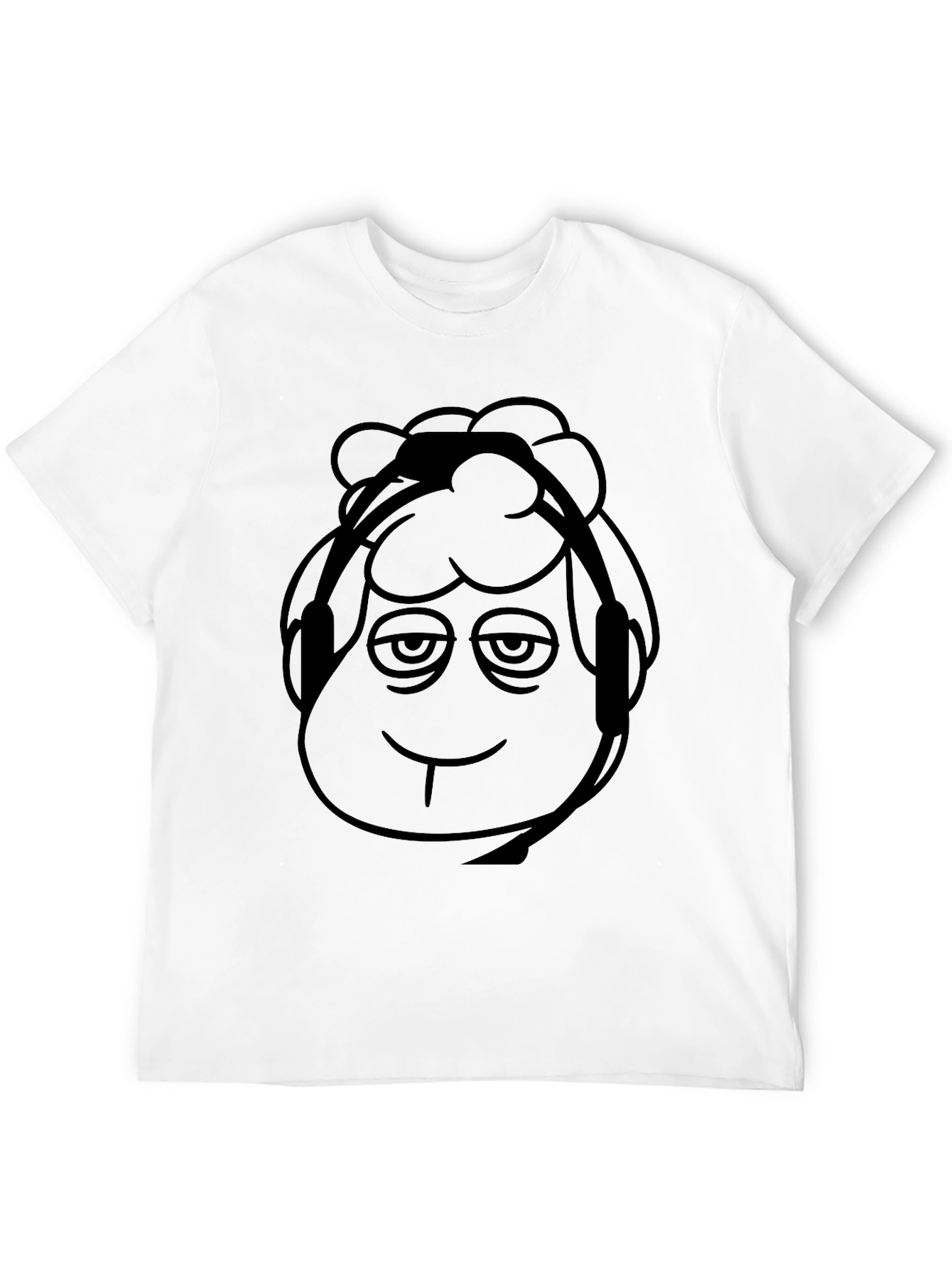 Black Cool Sheep DJ Graphic Tee - Black Cotton Blend view 12