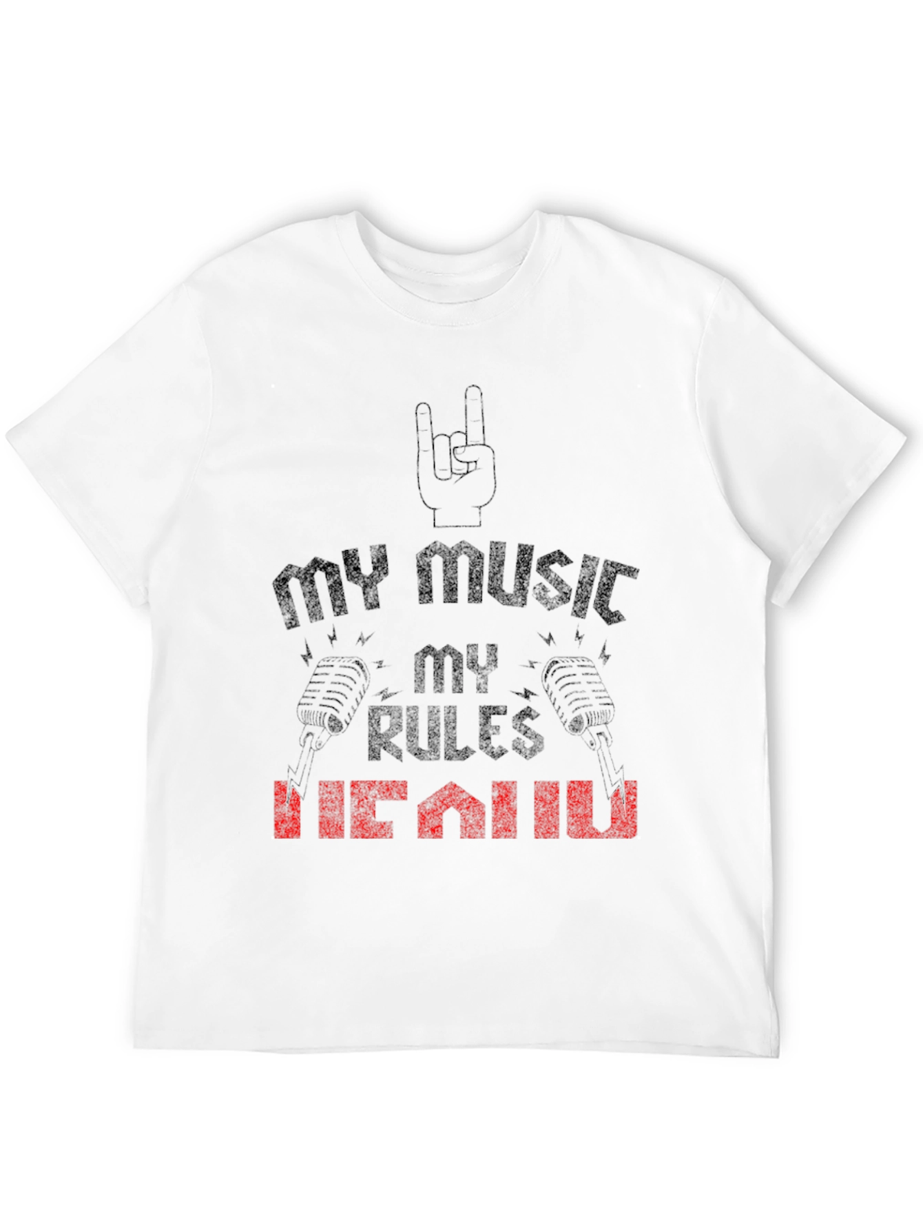 Black My Music My Rules T-Shirt - Rock On! view 12