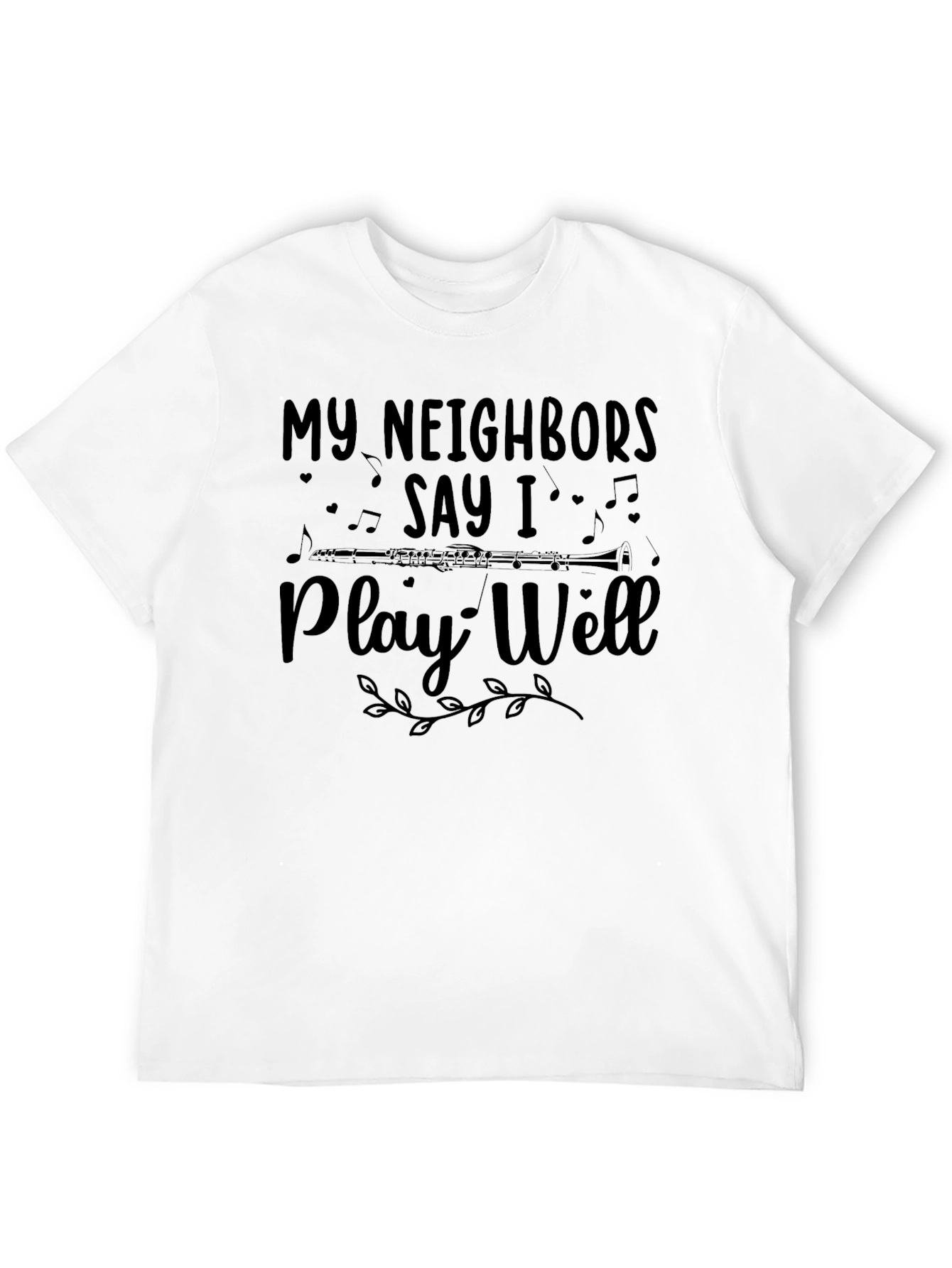 Black My Neighbors Say I Play Well T-Shirt view 12