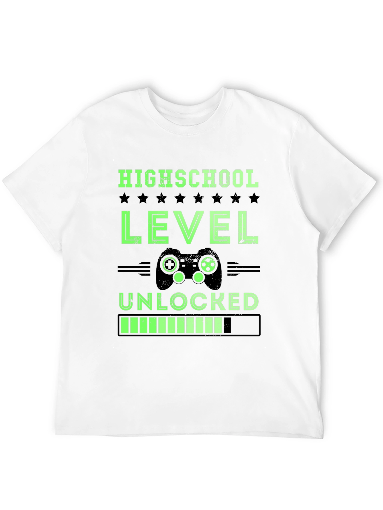 Black Highschool Level Unlocked Gamer T-Shirt view 12