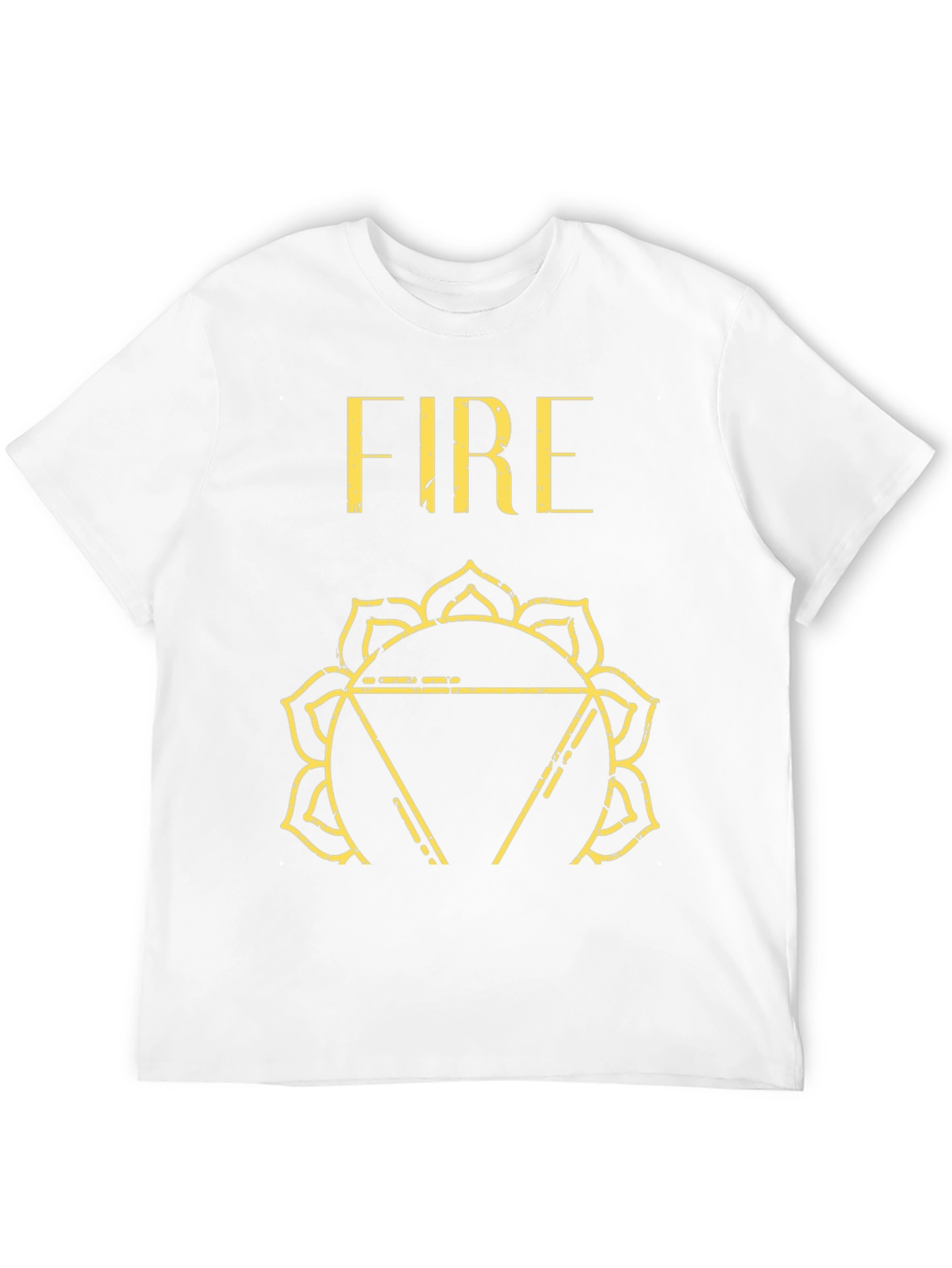 Black Fire Chakra Graphic Tee - Black Cotton T-Shirt view 12