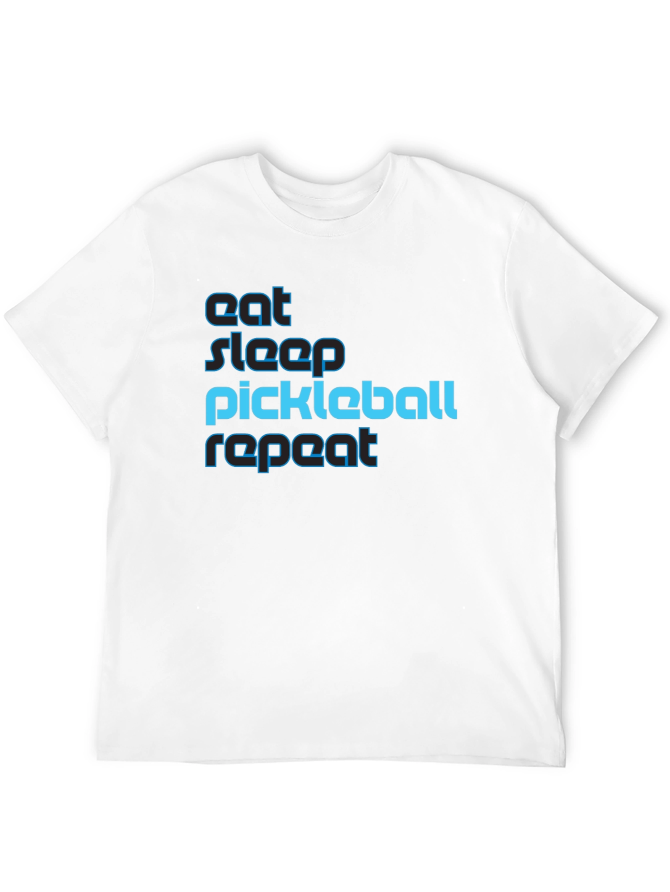 Black Eat Sleep Pickleball Repeat Graphic Tee view 12
