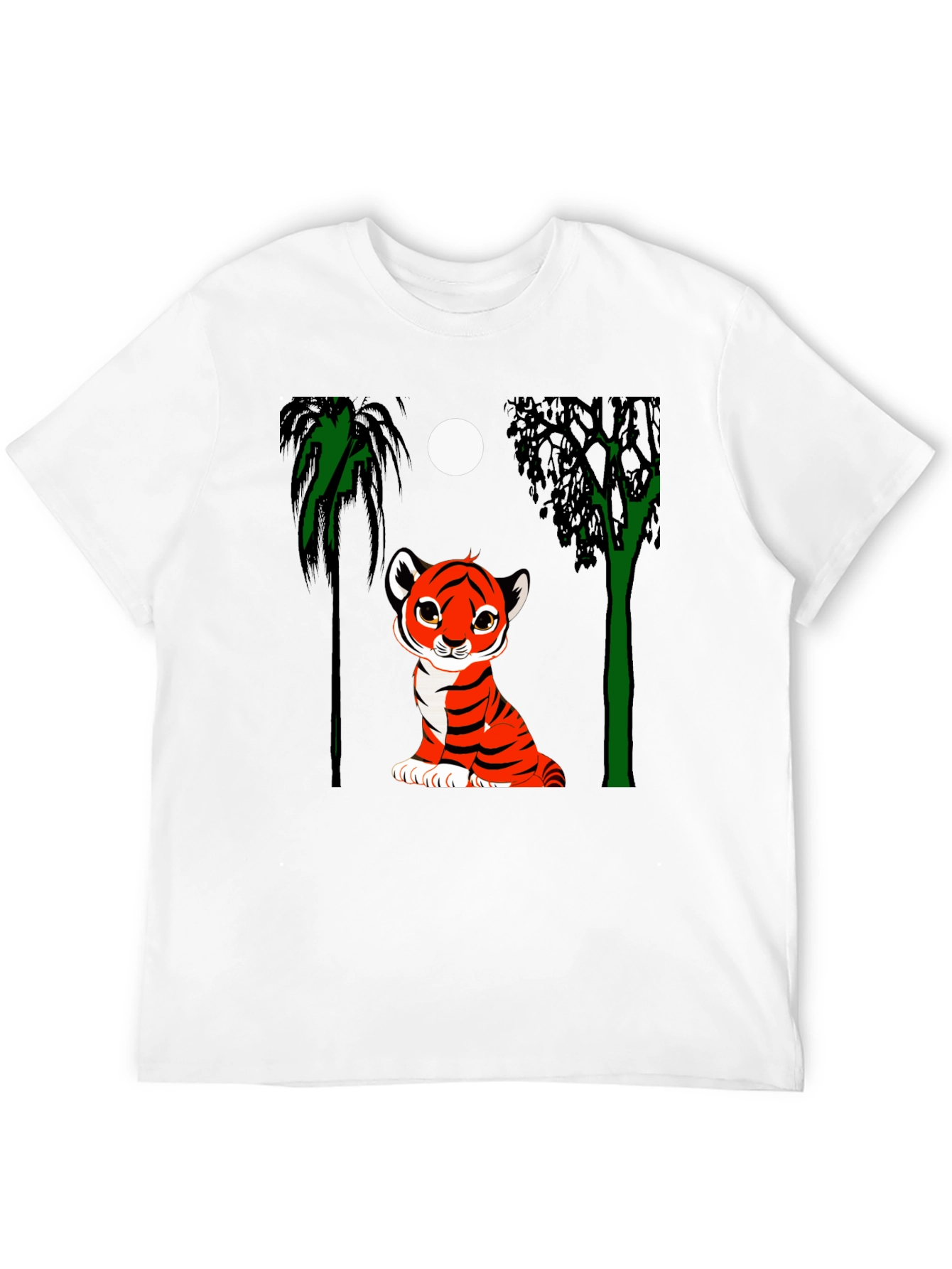 Black Cute Tiger Cub Graphic Tee - Black view 12