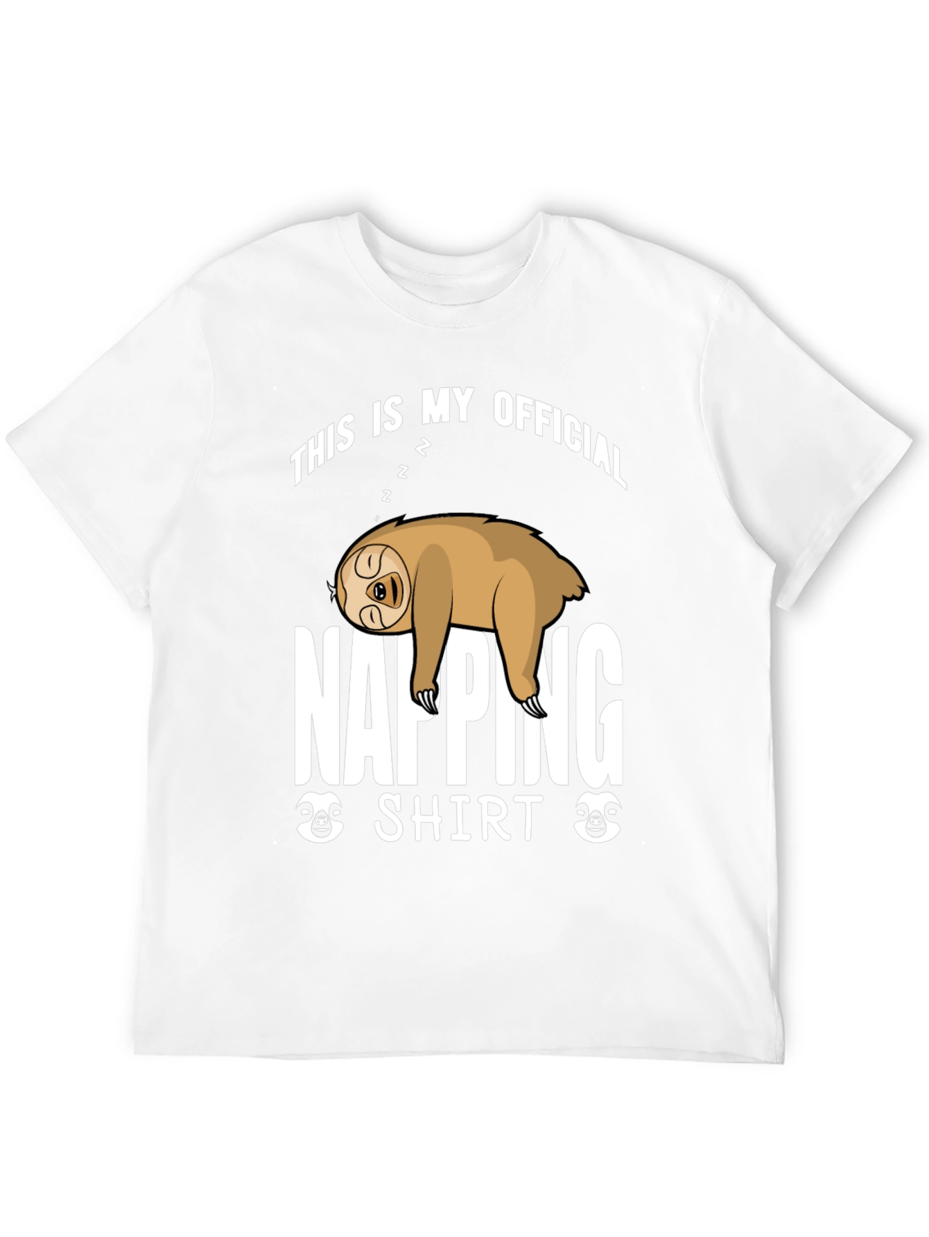 Black Napping Sloth Graphic T-Shirt - Official Napping Shirt view 12