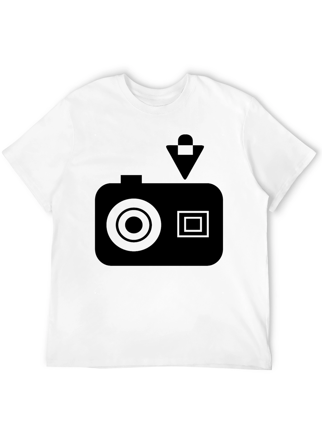 Black Camera Graphic T-Shirt - Cool Casual Style view 12