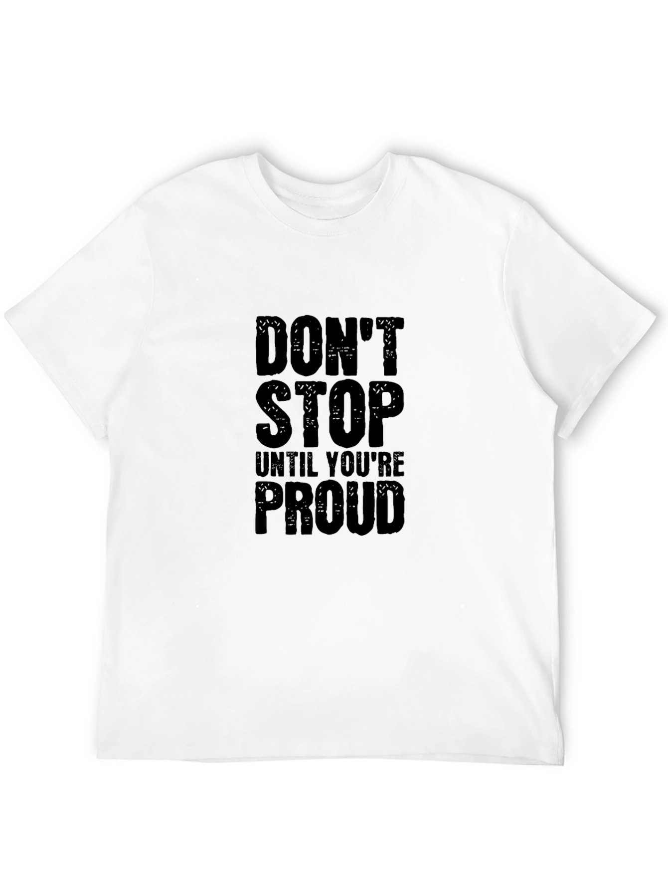 Black Motivational 'Don't Stop' Graphic Tee - Black Cotton view 12