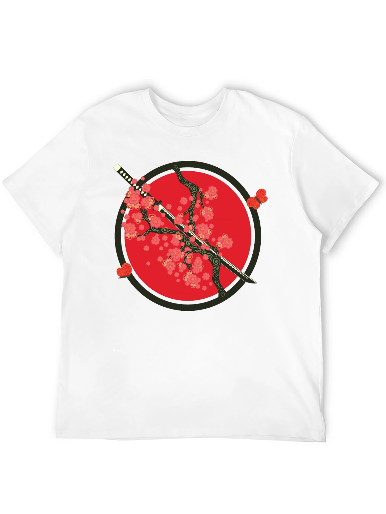 Black Katana & Blossom Graphic Tee view 12