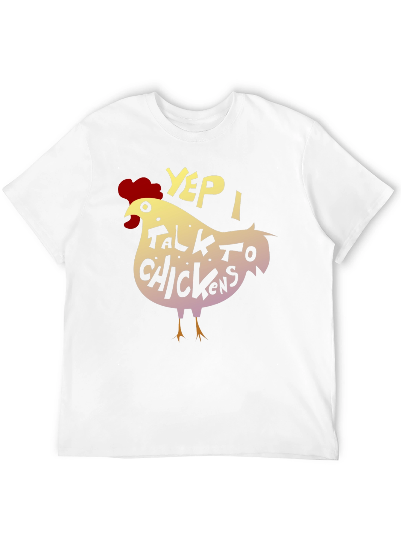 Black Yep, I Talk to Chickens - Novelty Graphic T-Shirt view 12