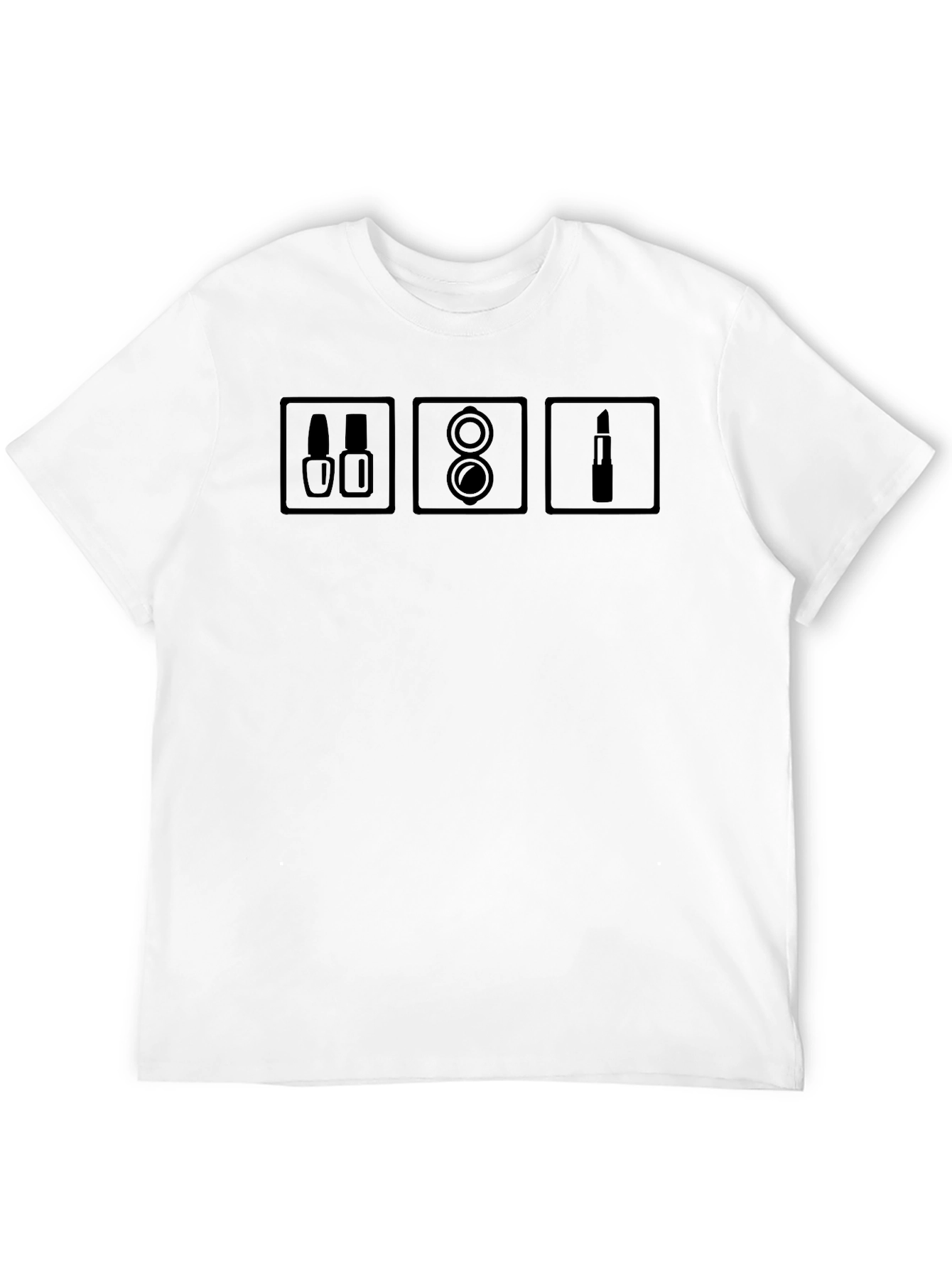 Black Makeup Icons Graphic Tee - Trendy Unisex T-Shirt view 12