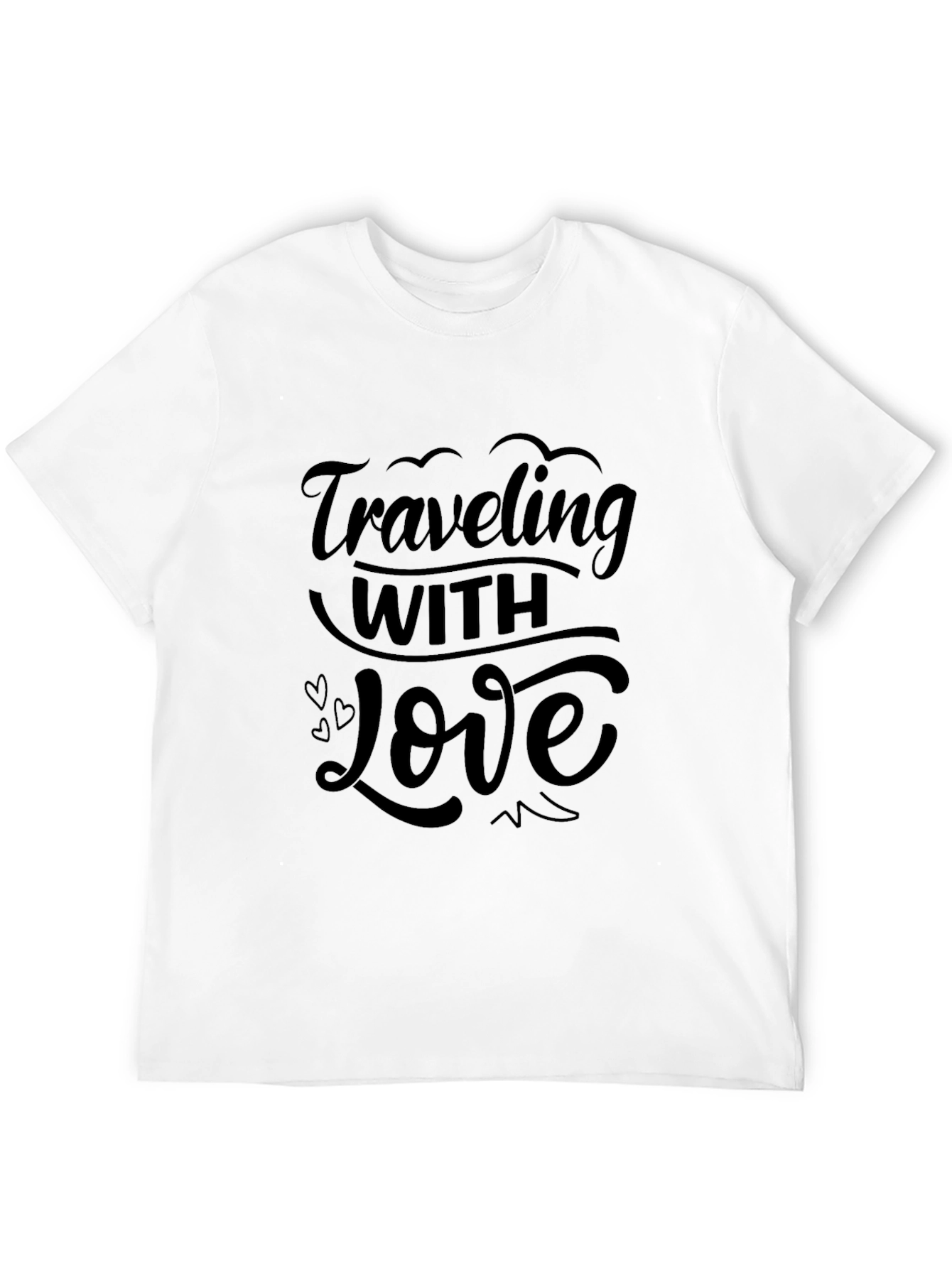 Black Traveling with Love Black T-Shirt view 12
