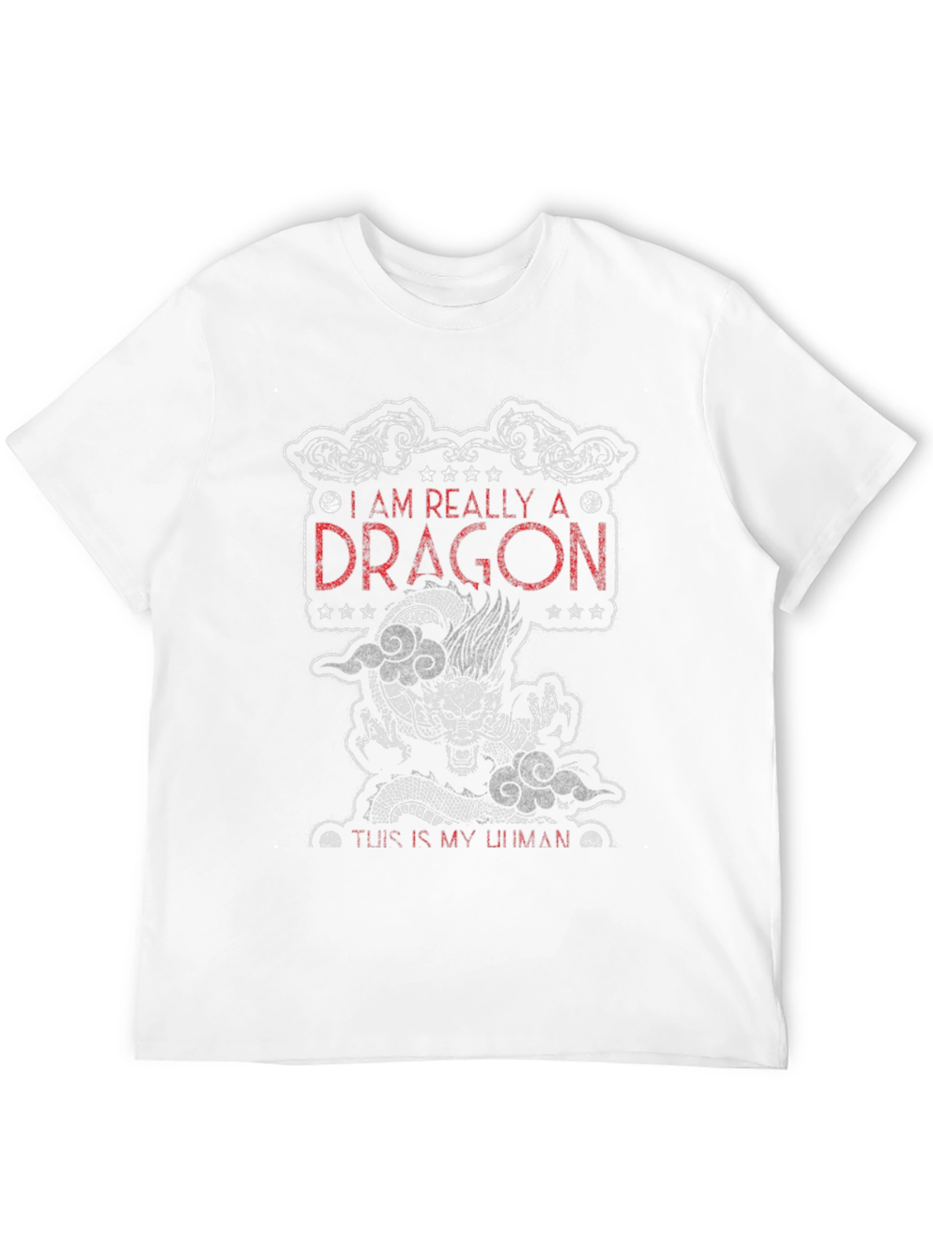 Black I am Really a Dragon Graphic Tee view 12