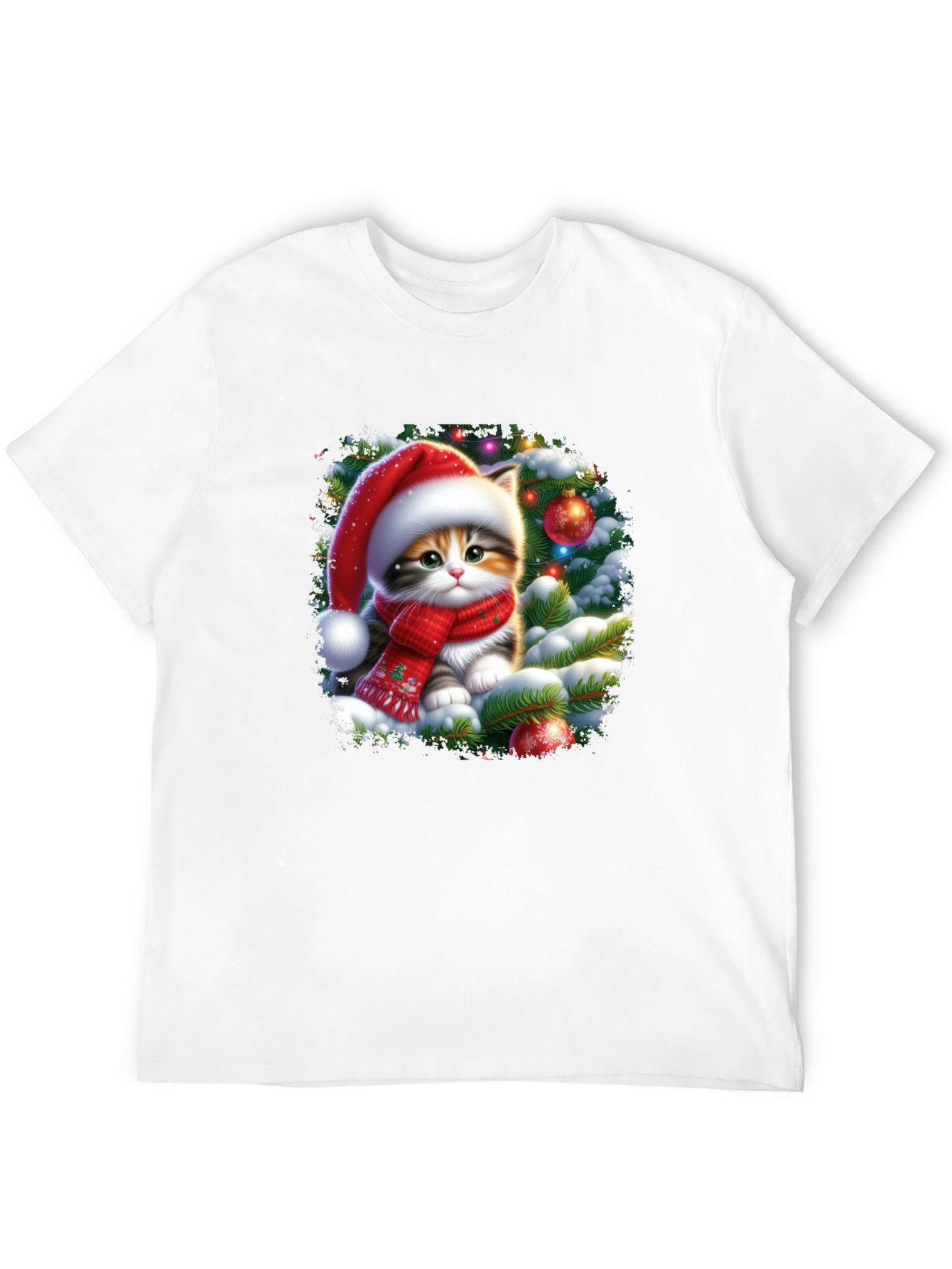 Festive Kitten Christmas T-Shirt - 12