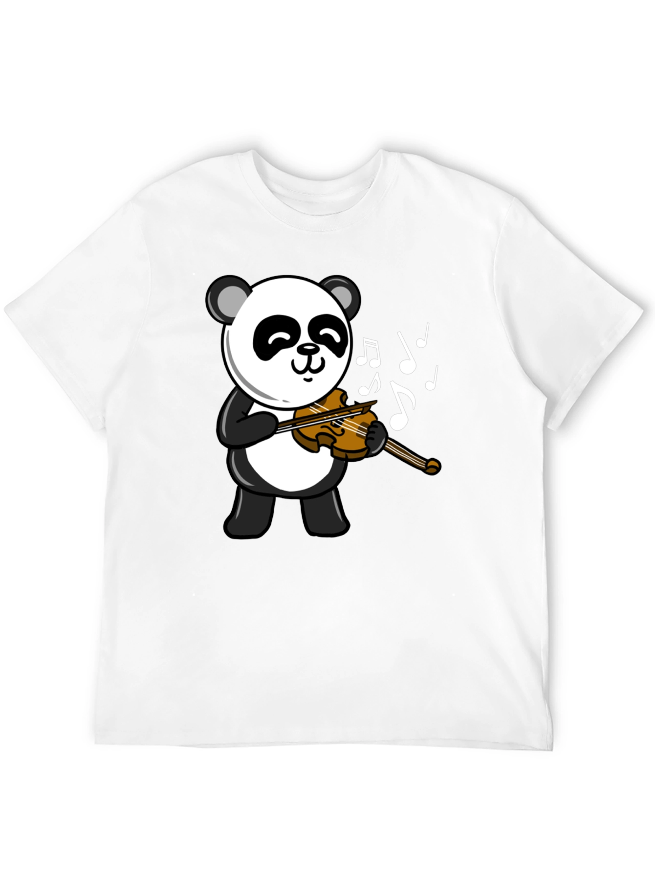 Black Panda Violinist Graphic T-Shirt view 12